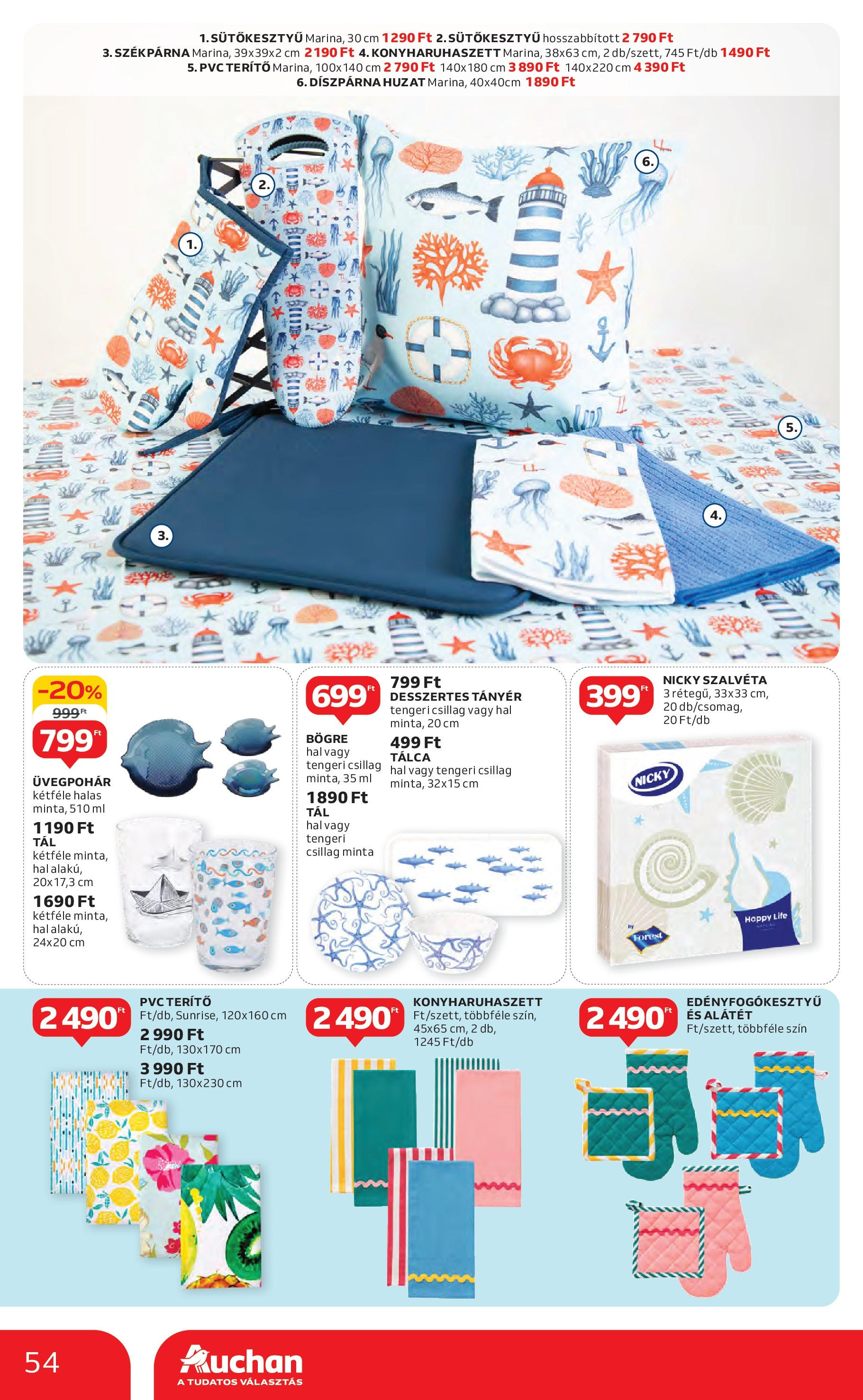 Akciós újság új Auchan - 2025.05.15. -tól/töl ⏳ | Oldal: 54 | Termékek: Székpárna, Bögre, Tányér, Díszpárna Auchan Akciós újság - 2025.05.15. -tól/töl > akció, lapozható szórólap 🛍️ | Oldal: 54 | Termékek: Székpárna, Bögre, Tányér, Díszpárna