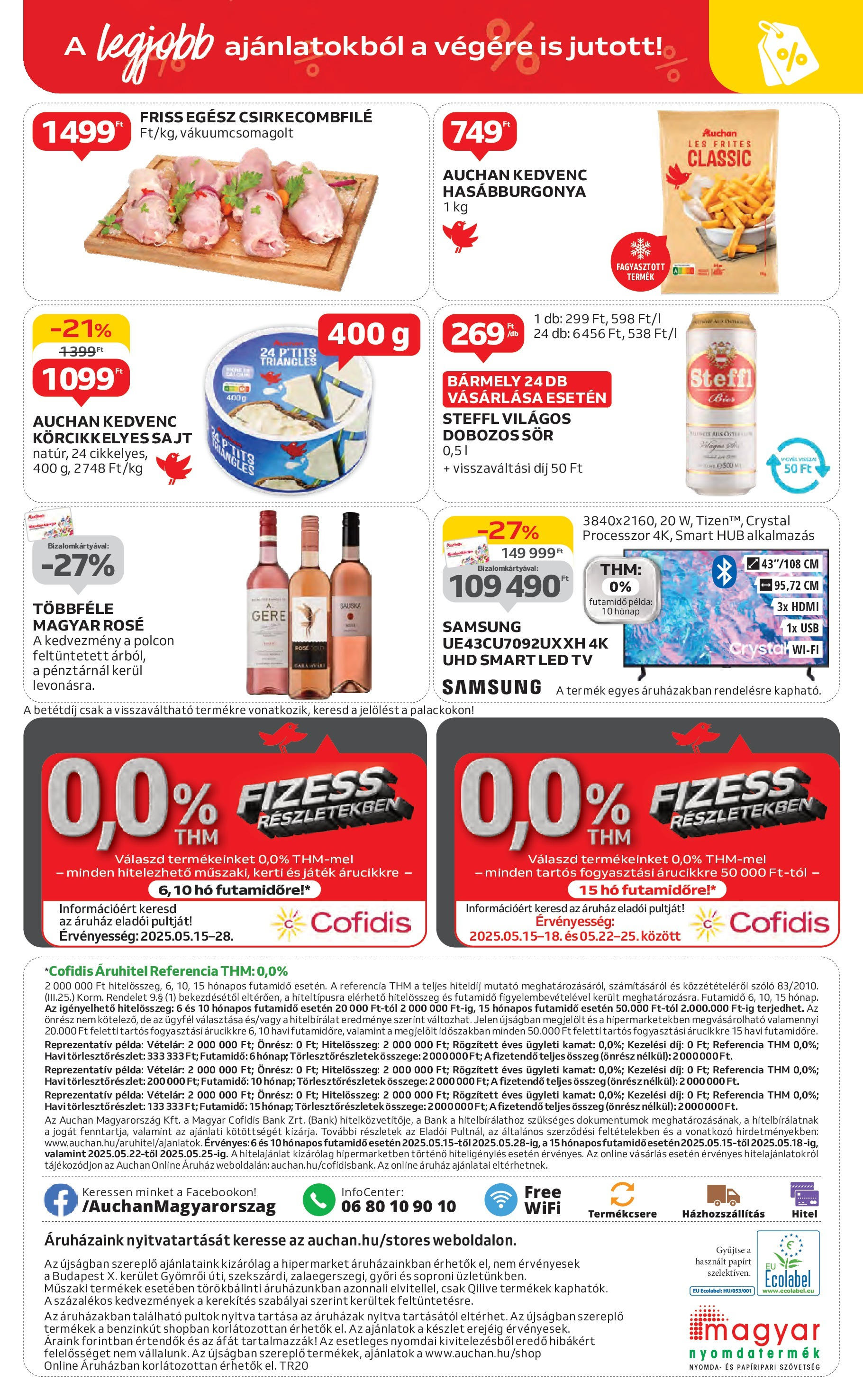 Akciós újság új Auchan - 2025.05.15. -tól/töl ⏳ | Oldal: 56 | Termékek: USB, TV, Sajt, Dobozos sör Auchan Akciós újság - 2025.05.15. -tól/töl > akció, lapozható szórólap 🛍️ | Oldal: 56 | Termékek: USB, TV, Sajt, Dobozos sör