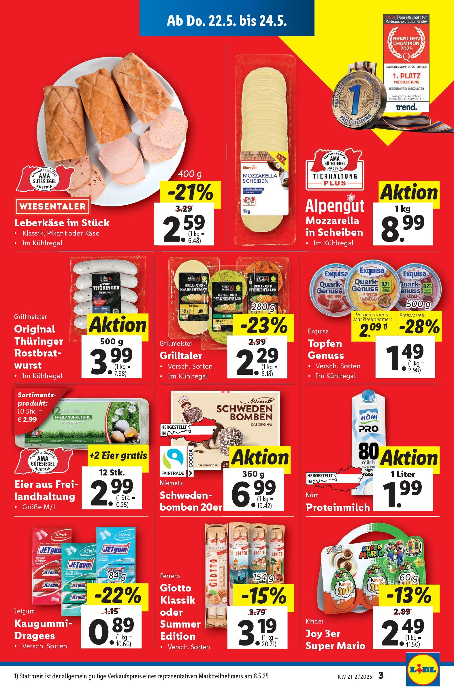 Lidl Flugblatt - Wien, Langenzersdorf, St. Pölten ab 21.05.2025 ✳️ Angebote ab donnerstag | Seite: 5 | Produkte: Wurst, Pfirsich, Grill, Eier Lidl Flugblatt - Wien, Langenzersdorf, St. Pölten ab 21.05.2025 - Angebote ab donnerstag | Seite: 5 | Produkte: Wurst, Pfirsich, Grill, Eier