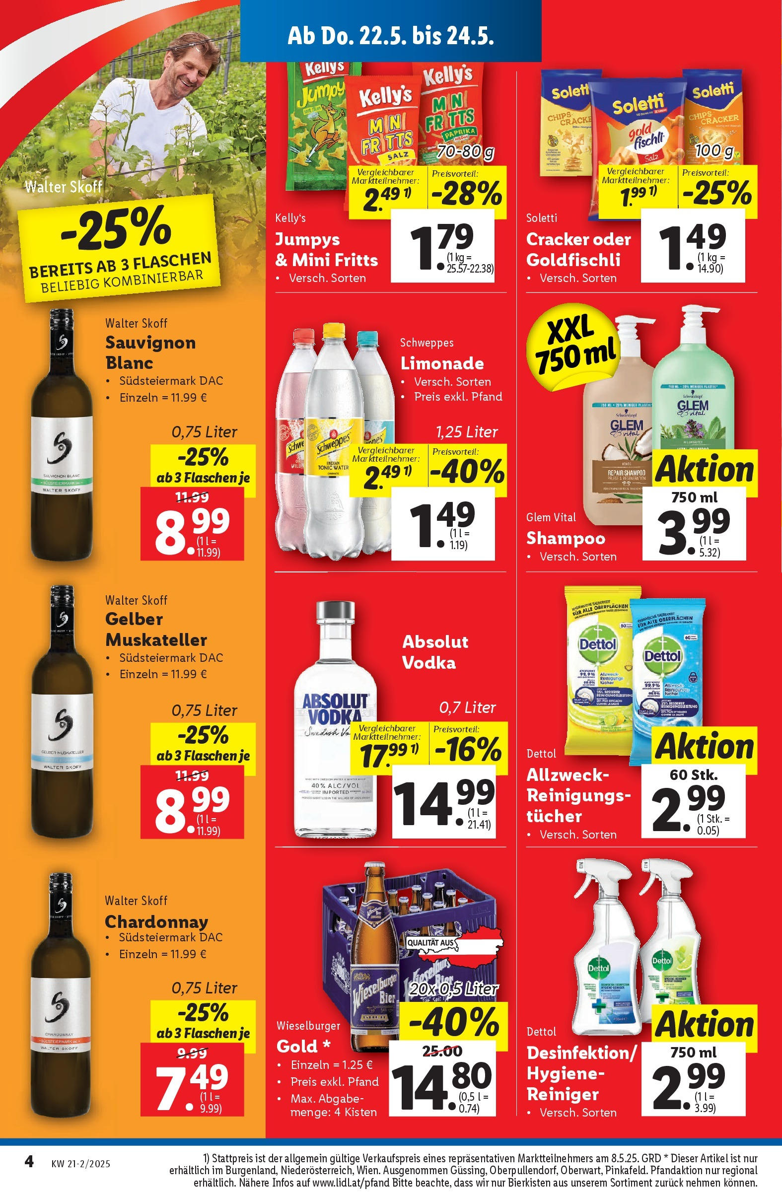 Lidl Flugblatt - Wien, Langenzersdorf, St. Pölten ab 21.05.2025 ✳️ Angebote ab donnerstag | Seite: 6 | Produkte: Chips, Salz, Shampoo Lidl Flugblatt - Wien, Langenzersdorf, St. Pölten ab 21.05.2025 - Angebote ab donnerstag | Seite: 6 | Produkte: Chips, Salz, Shampoo