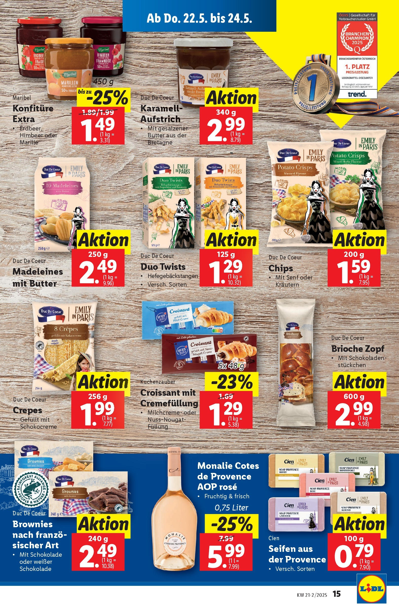 Lidl Flugblatt - Wien, Langenzersdorf, St. Pölten ab 21.05.2025 ✳️ Angebote ab donnerstag | Seite: 17 | Produkte: Chips, Butter, Schokolade Lidl Flugblatt - Wien, Langenzersdorf, St. Pölten ab 21.05.2025 - Angebote ab donnerstag | Seite: 17 | Produkte: Chips, Butter, Schokolade
