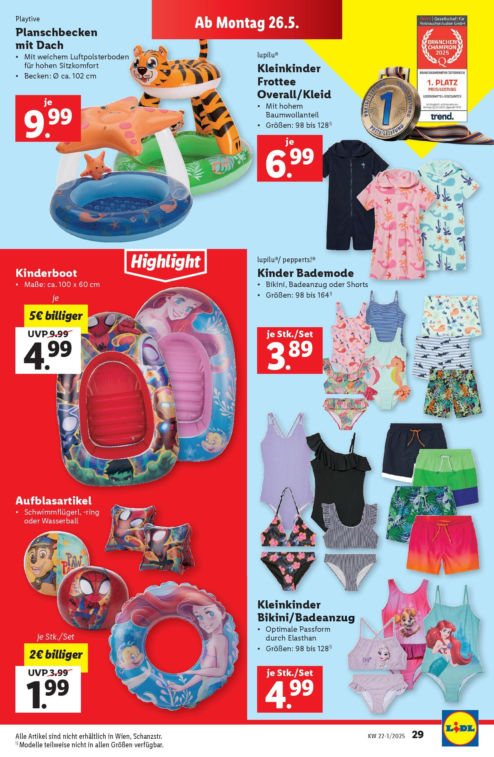 Lidl Flugblatt - Wien, Langenzersdorf, St. Pölten ab 21.05.2025 ✳️ Angebote ab donnerstag | Seite: 31 | Produkte: Badeanzug Lidl Flugblatt - Wien, Langenzersdorf, St. Pölten ab 21.05.2025 - Angebote ab donnerstag | Seite: 31 | Produkte: Badeanzug