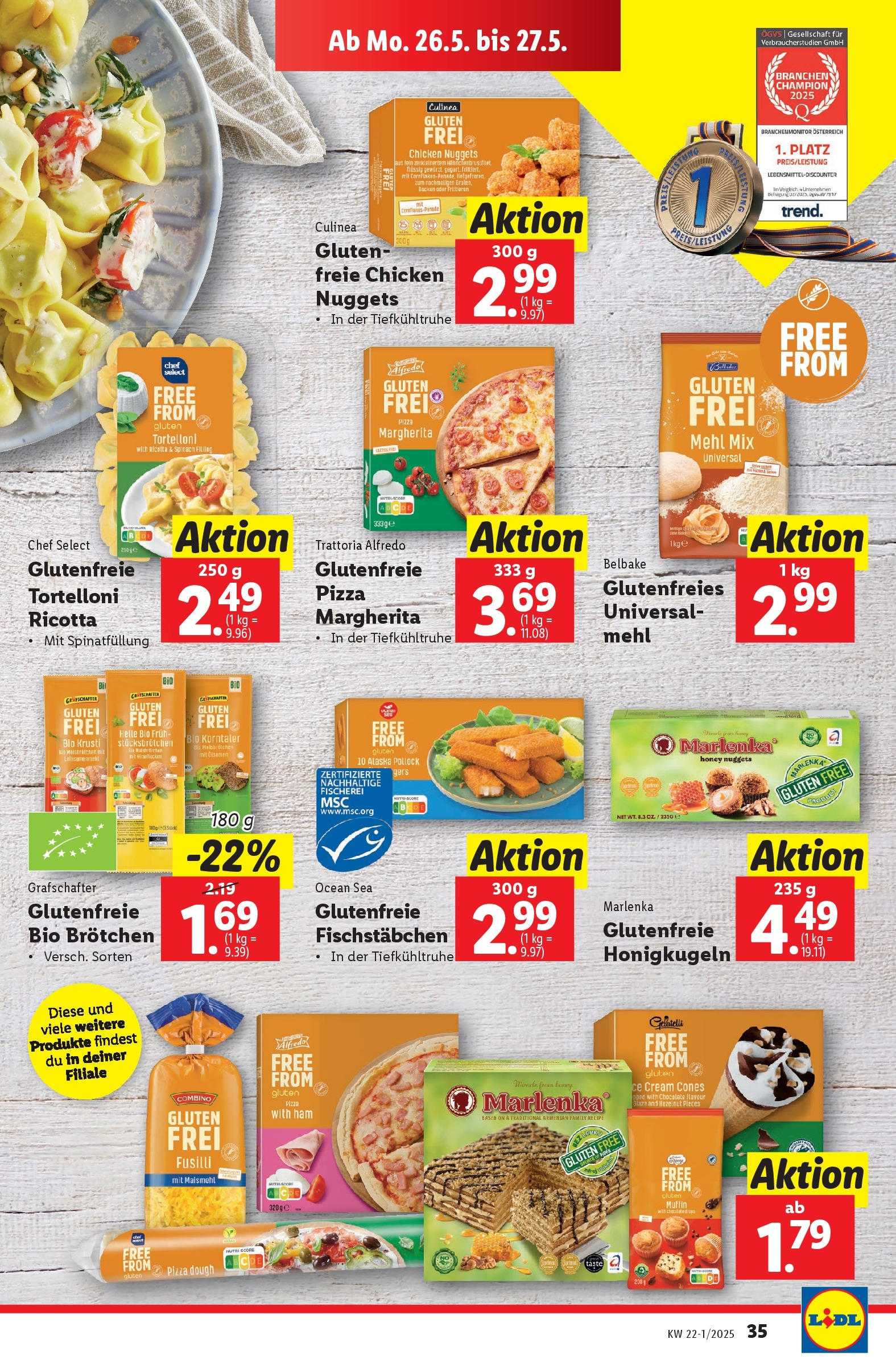 Lidl Flugblatt - Wien, Langenzersdorf, St. Pölten ab 21.05.2025 ✳️ Angebote ab donnerstag | Seite: 39 | Produkte: Pizza Lidl Flugblatt - Wien, Langenzersdorf, St. Pölten ab 21.05.2025 - Angebote ab donnerstag | Seite: 39 | Produkte: Pizza