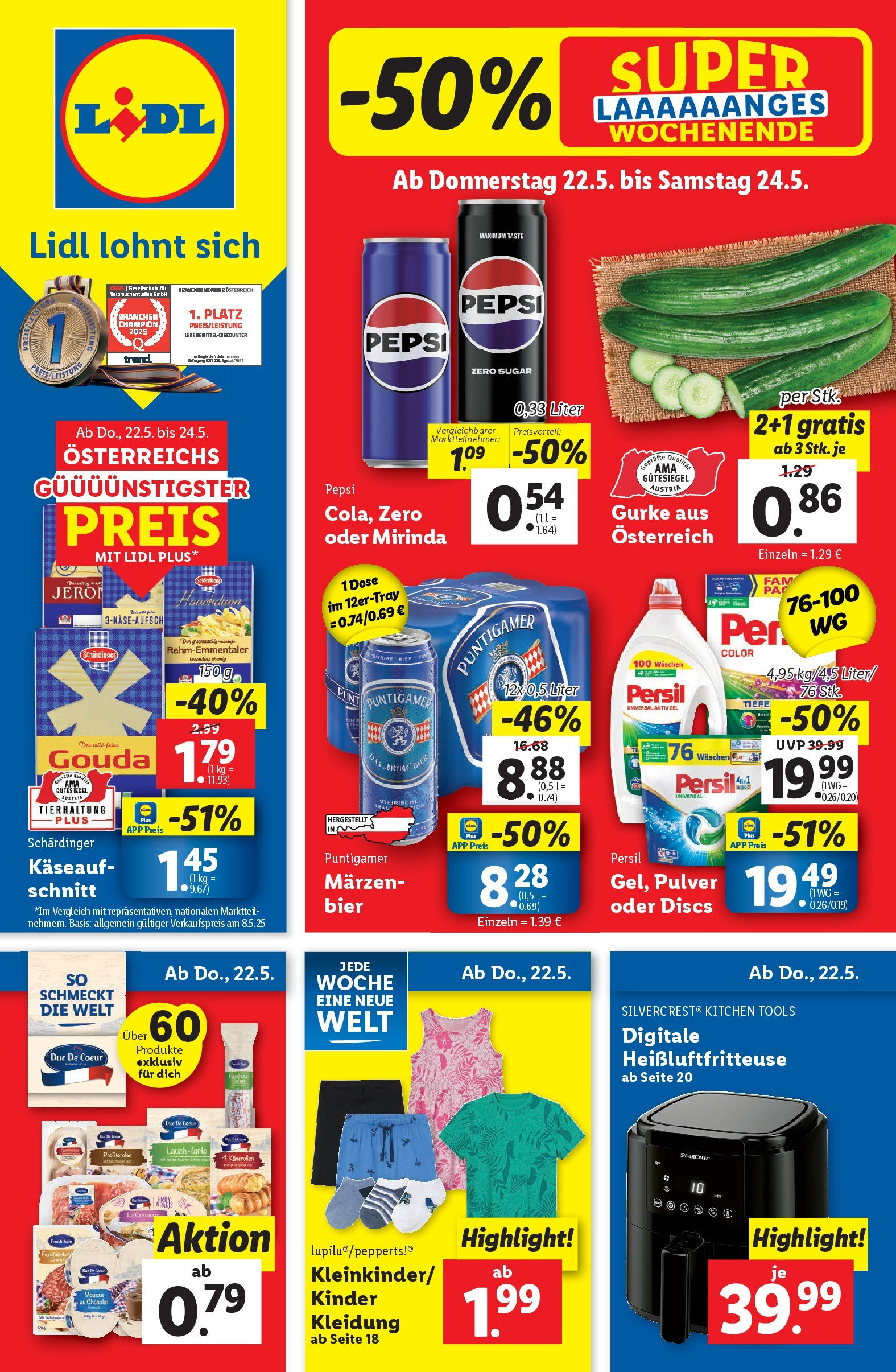 LIDL Flugblatt ab 21.05.2025 - Angebote "Graz, Klagenfurt, Neunkirchen" - Seite 1 Vorschau der Angebote: Lidl Graz, Klagenfurt, Neunkirchen gültig ab 21.05.2025