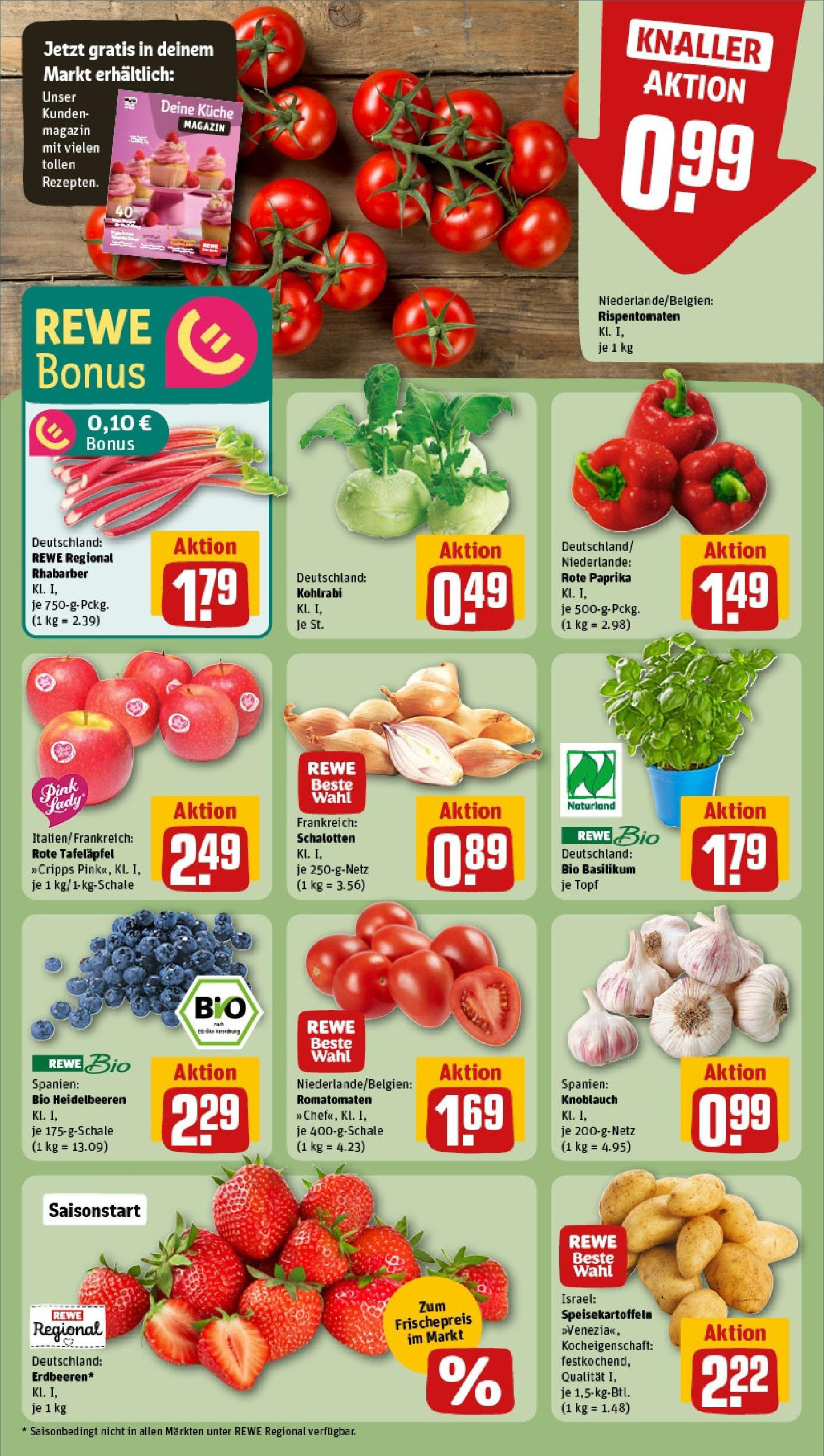 Rewe - Rewe: Wochenangebote (ab 18.05.2025) zum Blättern » Angebote | Seite: 7 | Produkte: Küche, Heidelbeeren, Paprika, Knoblauch Rewe - Rewe: Wochenangebote (ab 18.05.2025) zum Blättern » Angebote | Seite: 7 | Produkte: Küche, Heidelbeeren, Paprika, Knoblauch