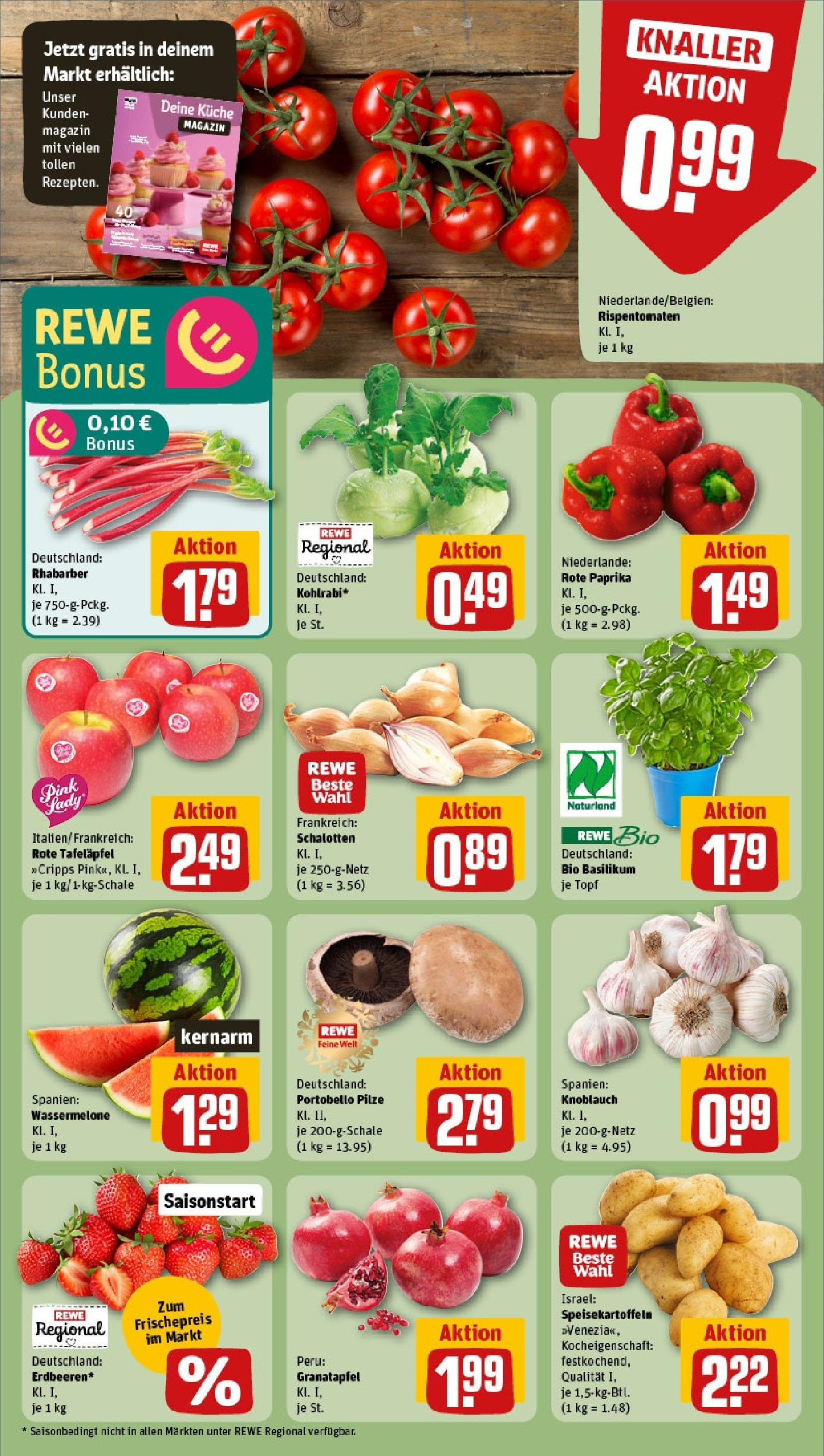 Rewe - Bremen (ab 19.05.2025) zum Blättern » Angebote | Seite: 7 | Produkte: Granatapfel, Küche, Kohlrabi, Rhabarber Rewe - Bremen (ab 19.05.2025) zum Blättern » Angebote | Seite: 7 | Produkte: Granatapfel, Küche, Kohlrabi, Rhabarber