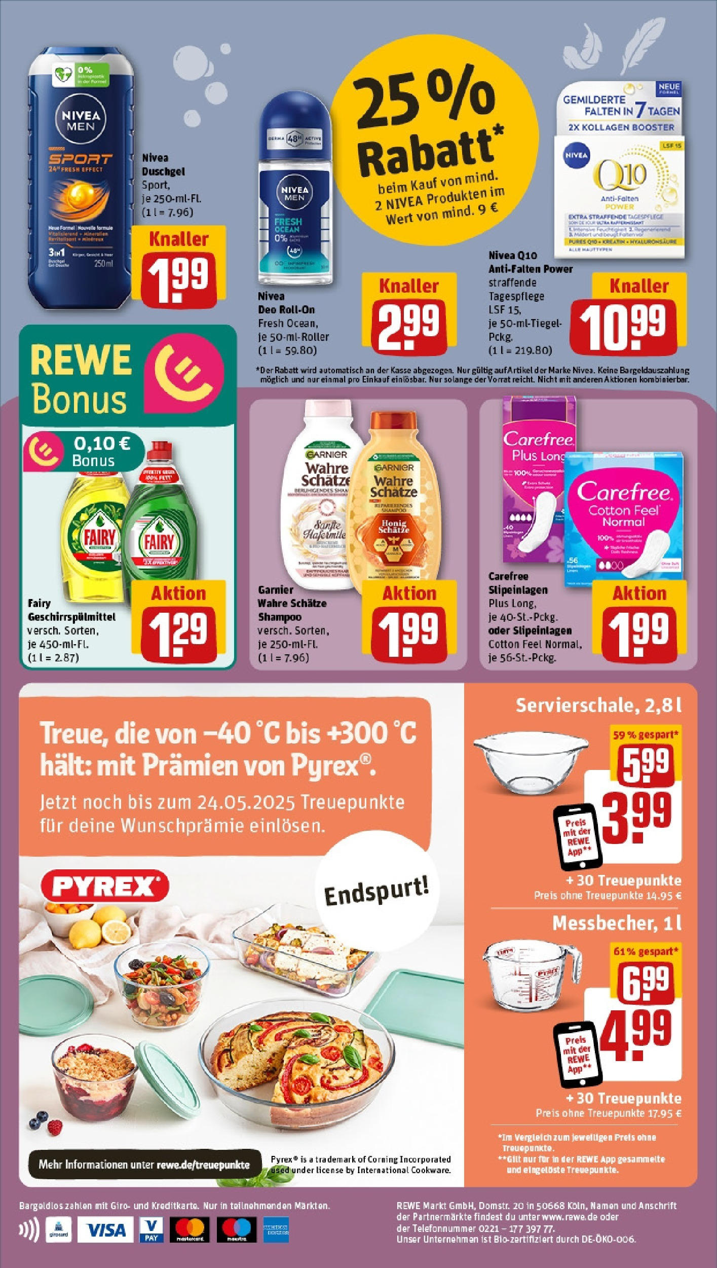 Rewe - Rewe: Wochenangebote (ab 18.05.2025) zum Blättern » Angebote | Seite: 20 | Produkte: Shampoo, Duschgel, Geschirrspülmittel, Deo Roll-On