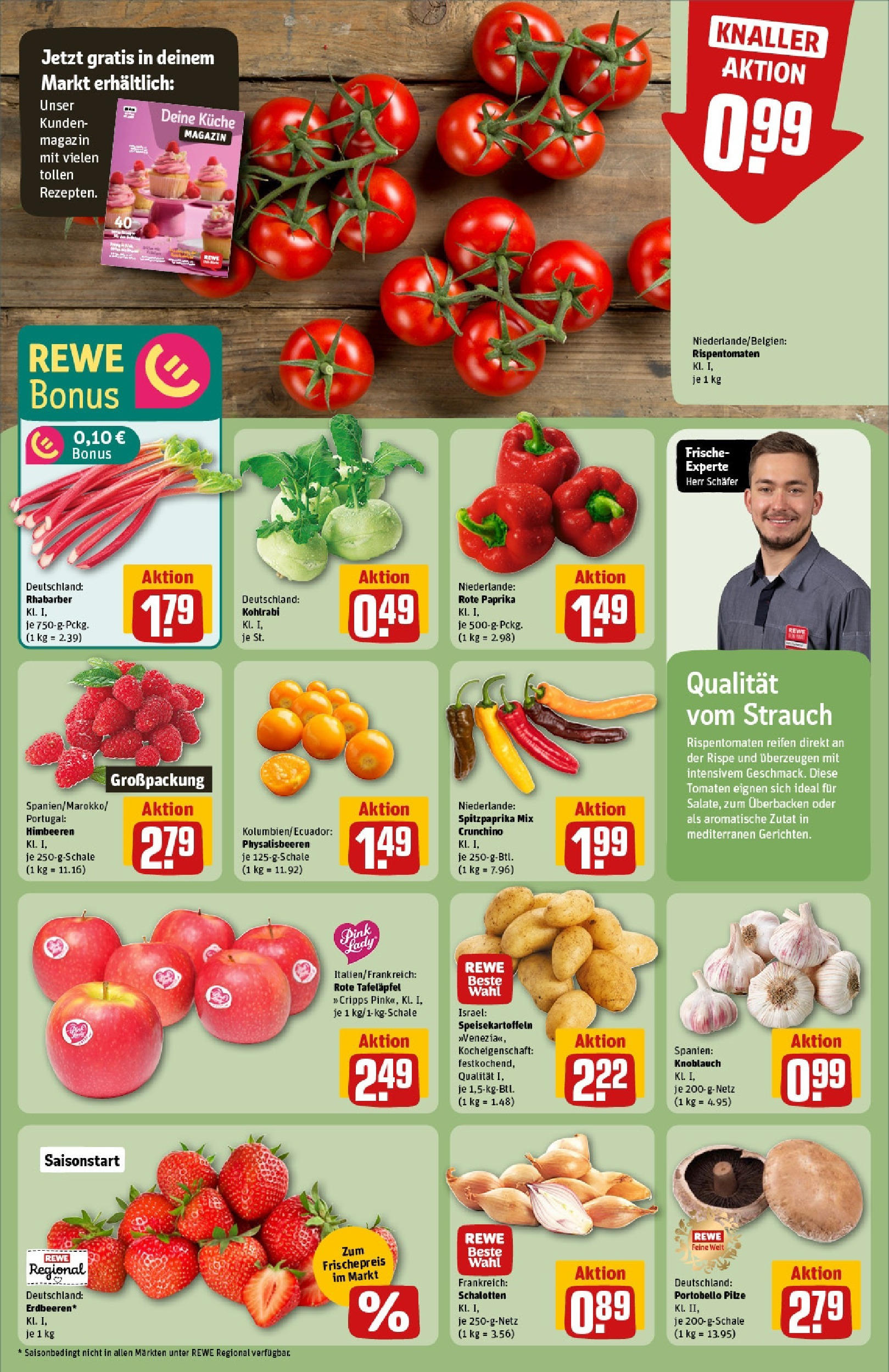 Rewe - Rewe: Wochenangebote (ab 18.05.2025) zum Blättern » Angebote | Seite: 7 | Produkte: Kohlrabi, Paprika, Knoblauch, Rhabarber Rewe - Rewe: Wochenangebote (ab 18.05.2025) zum Blättern » Angebote | Seite: 7 | Produkte: Kohlrabi, Paprika, Knoblauch, Rhabarber