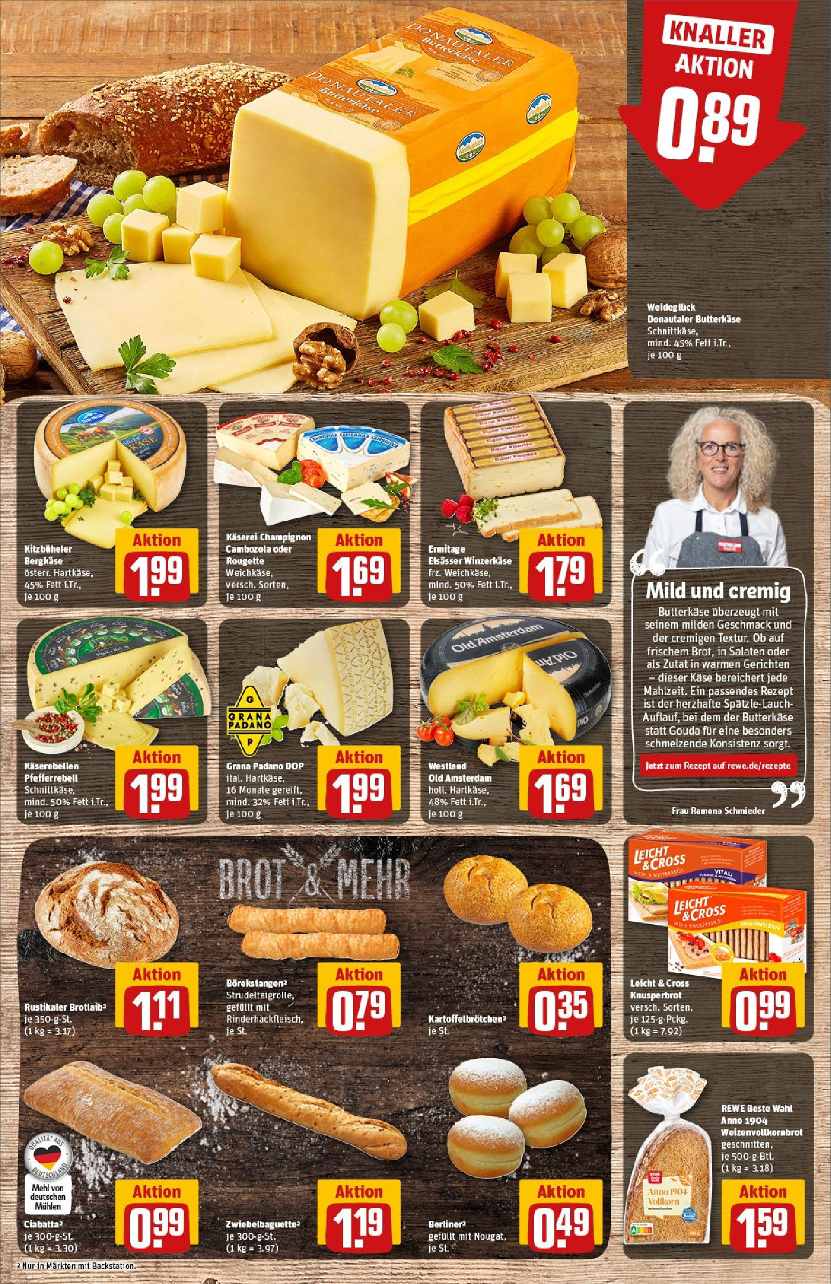 Rewe - Rewe: Wochenangebote (ab 18.05.2025) zum Blättern » Angebote | Seite: 11 | Produkte: Mehl, Käse, Baguette, Brot Rewe - Rewe: Wochenangebote (ab 18.05.2025) zum Blättern » Angebote | Seite: 11 | Produkte: Mehl, Käse, Baguette, Brot