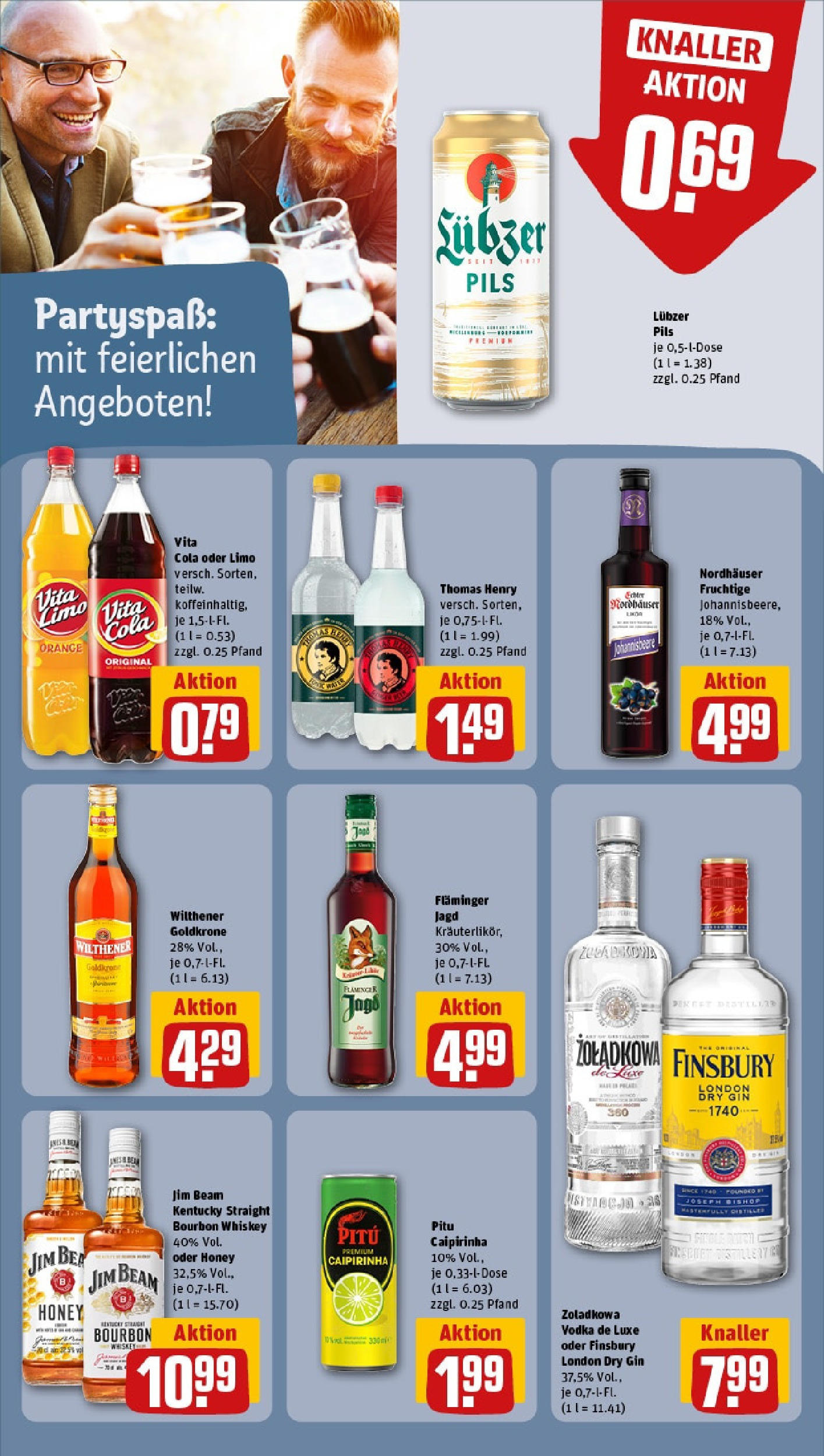 Rewe - Rewe: Wochenangebote (ab 18.05.2025) zum Blättern » Angebote | Seite: 15 | Produkte: Vodka, Bourbon, Gin, Lubzer