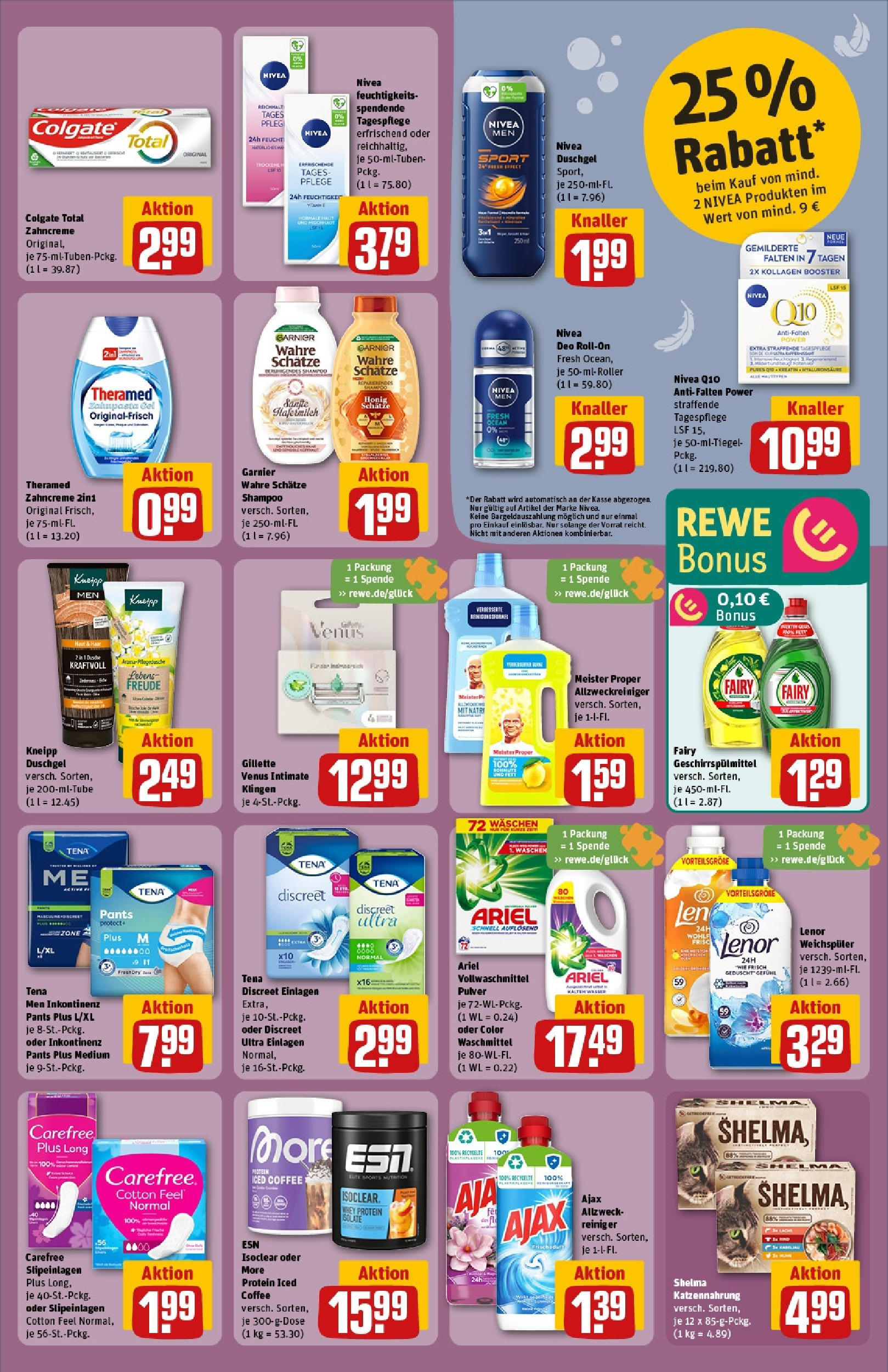 Rewe - Rewe: Wochenangebote (ab 18.05.2025) zum Blättern » Angebote | Seite: 23 | Produkte: Zahnpasta, Wasser, Weichspüler, Deo Roll-On Rewe - Rewe: Wochenangebote (ab 18.05.2025) zum Blättern » Angebote | Seite: 23 | Produkte: Zahnpasta, Wasser, Weichspüler, Deo Roll-On