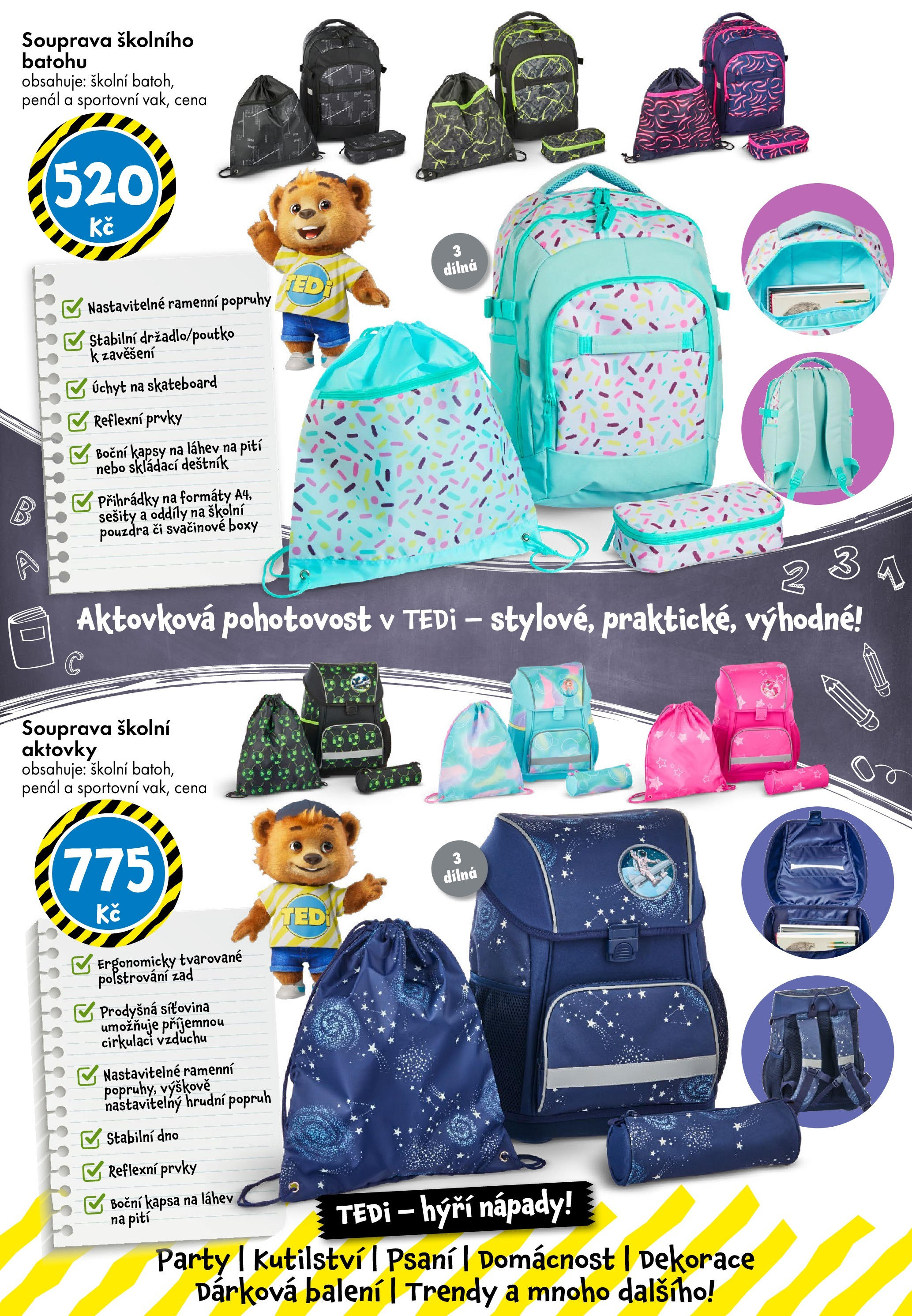 TEDi leták od 16.05.2025 - akční nabídka | Strana: 16 | Produkty: Deštník, Sešity, Skateboard, Láhev