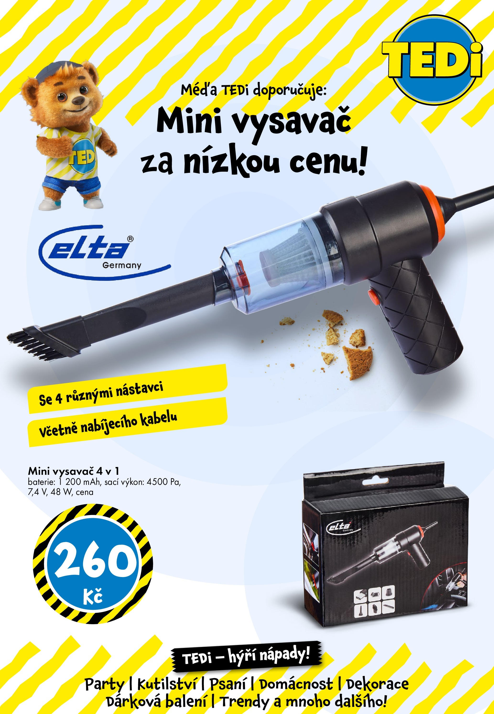 TEDi leták od 16.05.2025 - akční nabídka | Strana: 20 | Produkty: Vysavač, Baterie, Dekorace