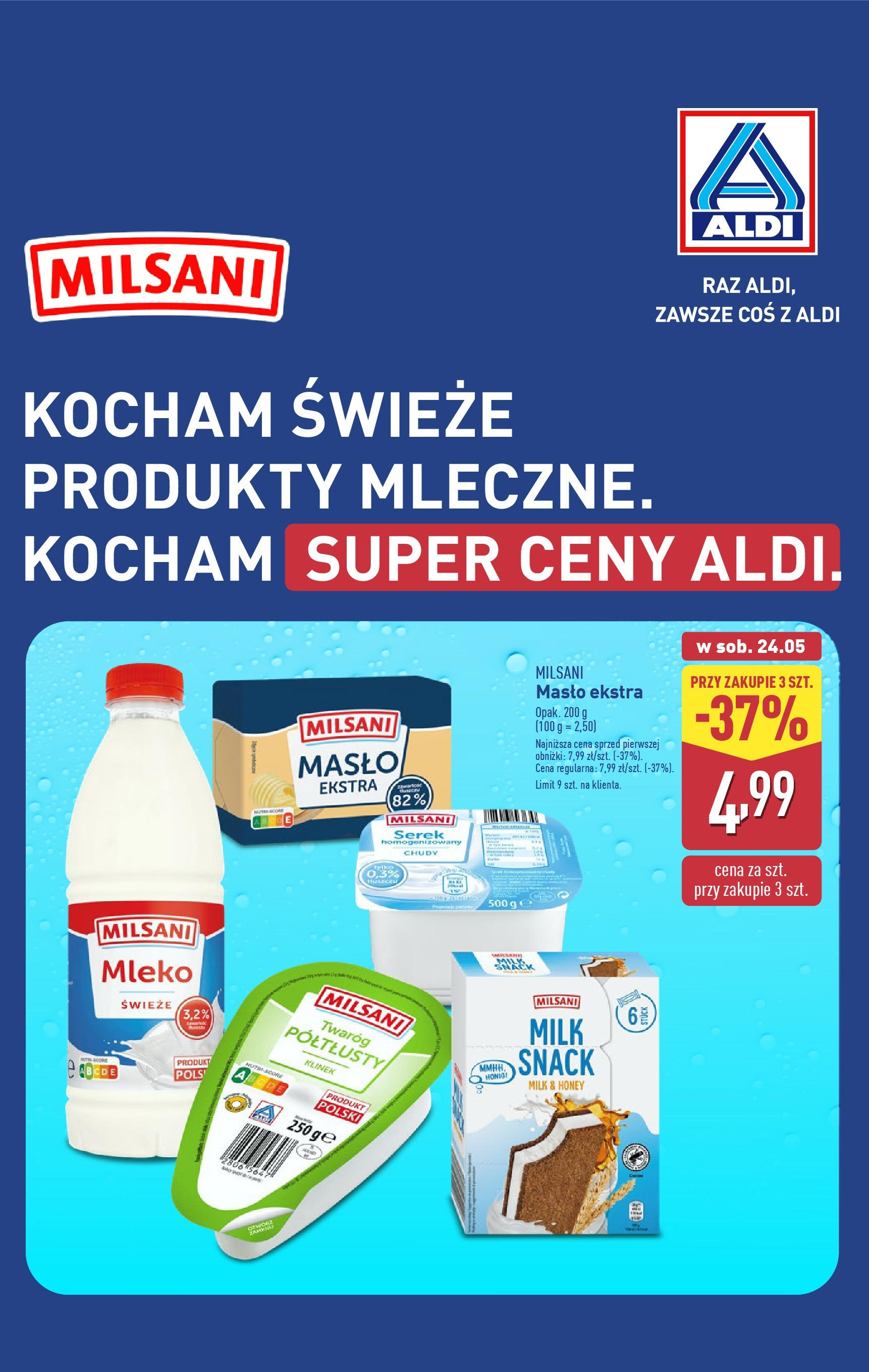 Aldi - Aldi Gazetka Cała wazna do 24.05 od 18.05.2025 | Nowa PDF gazetka | Strona: 10 | Produkty: Twaróg półtłusty, Serek, Mleko, Twaróg Aldi - Aldi Gazetka Cała wazna do 24.05 od 18.05.2025 - Ulotka PDF, promocje | Strona: 10 | Produkty: Twaróg półtłusty, Serek, Mleko, Twaróg