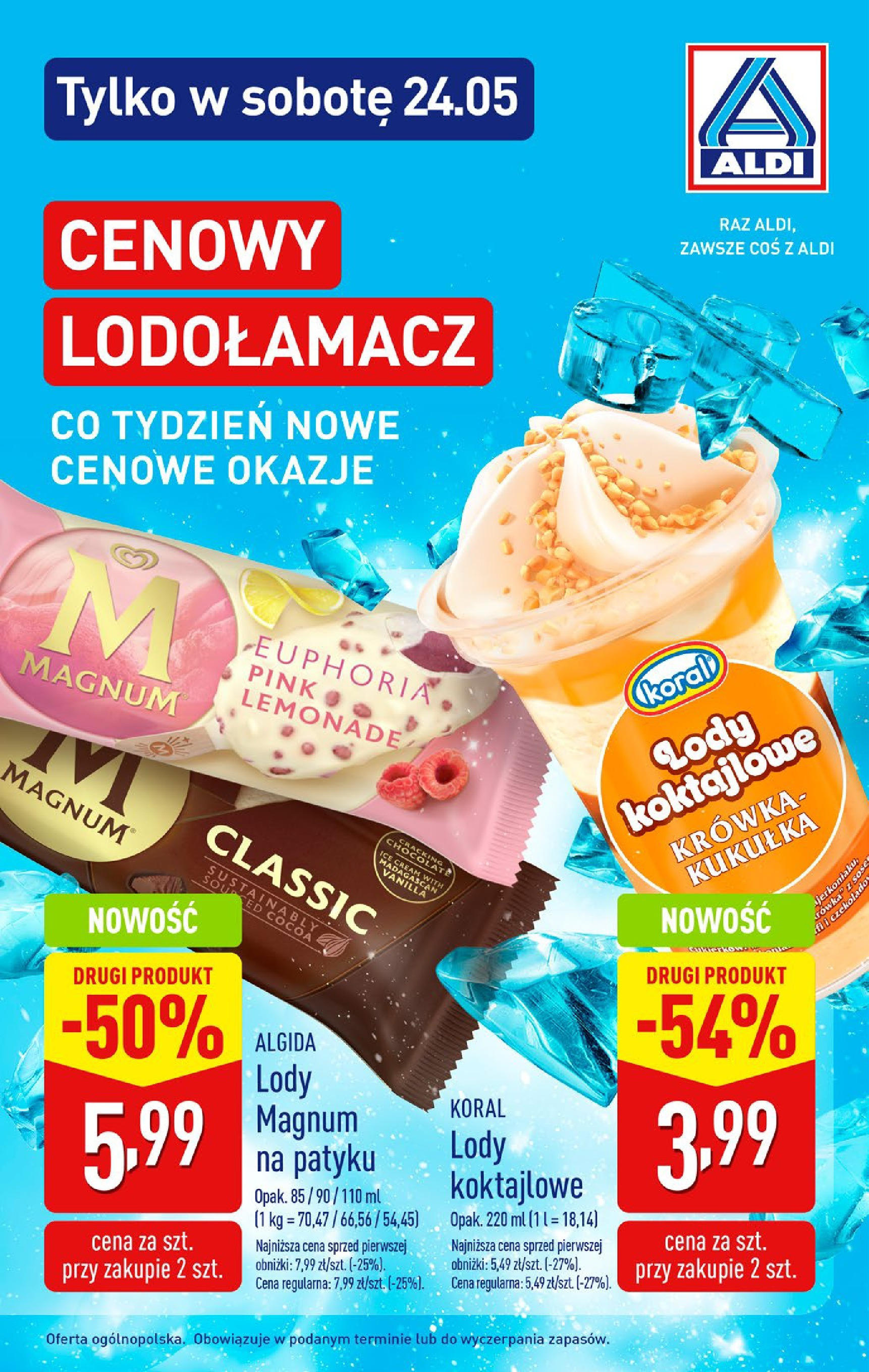 Aldi - Aldi Gazetka Cała wazna do 24.05 od 18.05.2025 | Nowa PDF gazetka | Strona: 30 | Produkty: Krowka, Lody Magnum, Lody, Sos Aldi - Aldi Gazetka Cała wazna do 24.05 od 18.05.2025 - Ulotka PDF, promocje | Strona: 30 | Produkty: Krowka, Lody Magnum, Lody, Sos