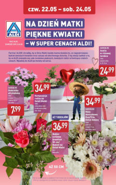 Pogląd gazetki "Promocja Dzień Matki" ze sklepu Aldi ważnej od 22.05.2025