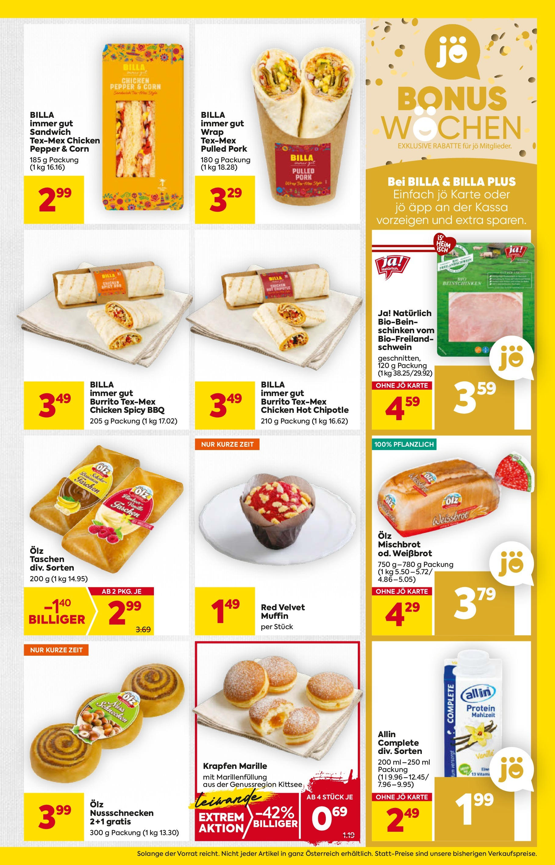 Billa Flugblatt - Grieskirchen ab 22.05.2025 - Angebote, Prospekt | Seite: 9 | Produkte: Schinken, Bananen