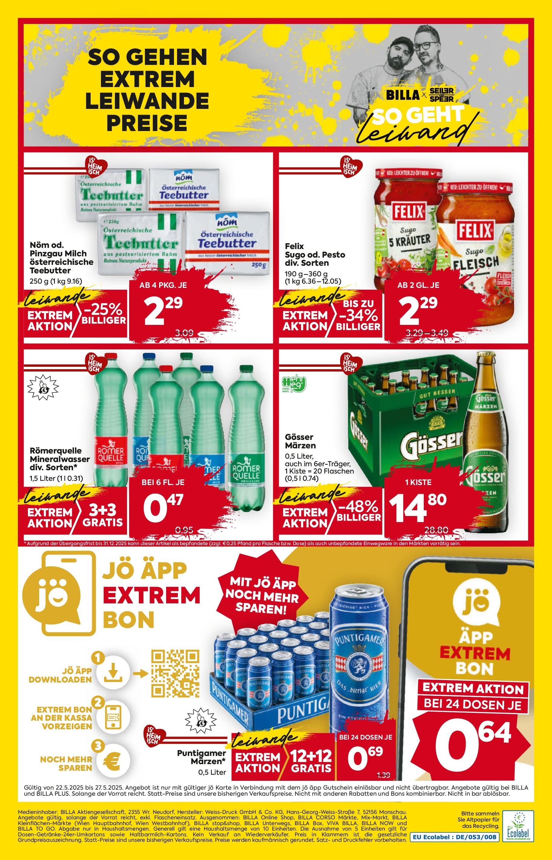 Billa Flugblatt - Grieskirchen ab 22.05.2025 - Angebote, Prospekt | Seite: 16 | Produkte: Milch