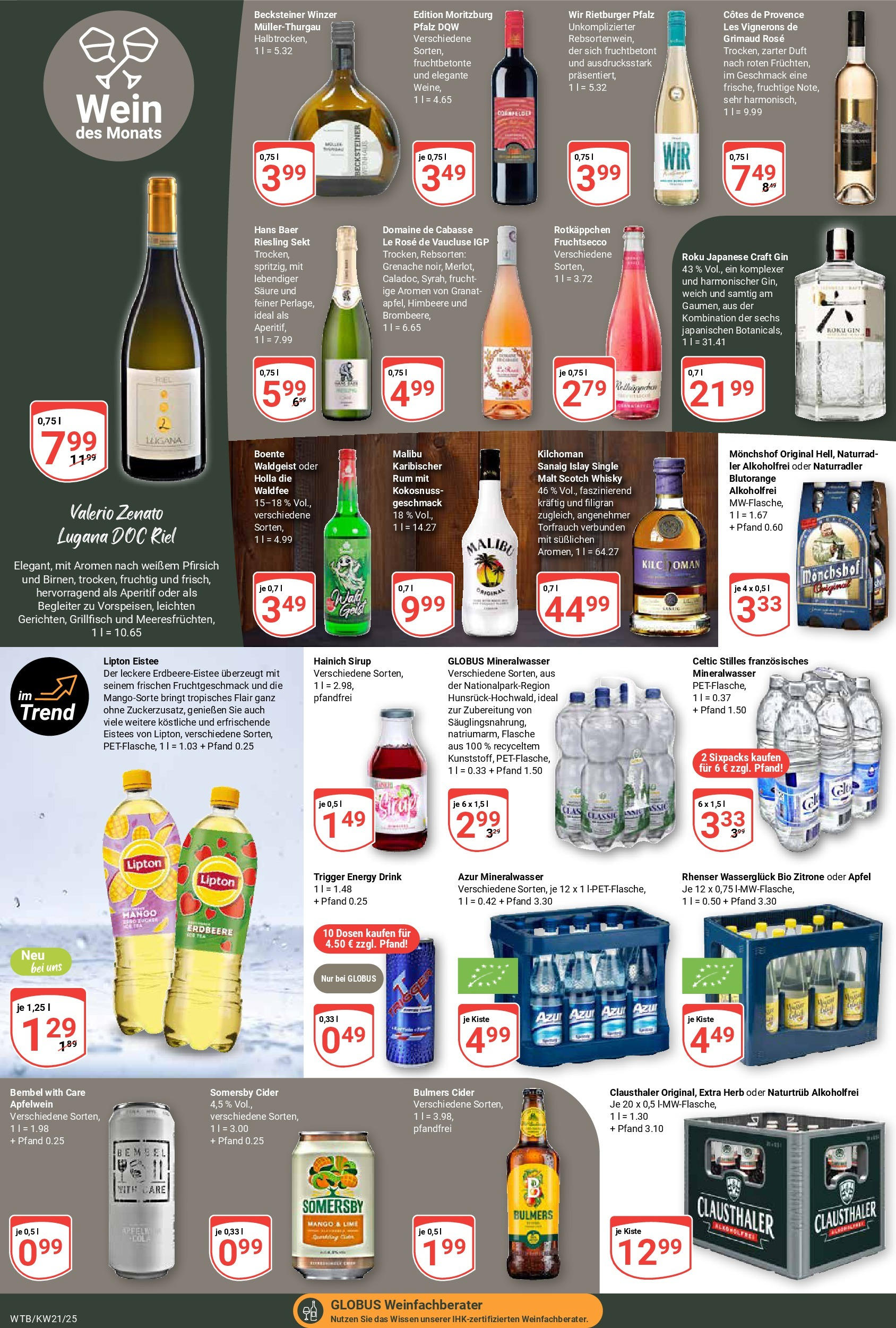Globus prospekt Wächtersbach (ab 19.05.2025) » Angebote ab Montag | Seite: 14 | Produkte: Whisky, Energy, Zitrone, Gin Globus prospekt Wächtersbach (ab 19.05.2025) » Angebote online | Seite: 14 | Produkte: Whisky, Energy, Zitrone, Gin