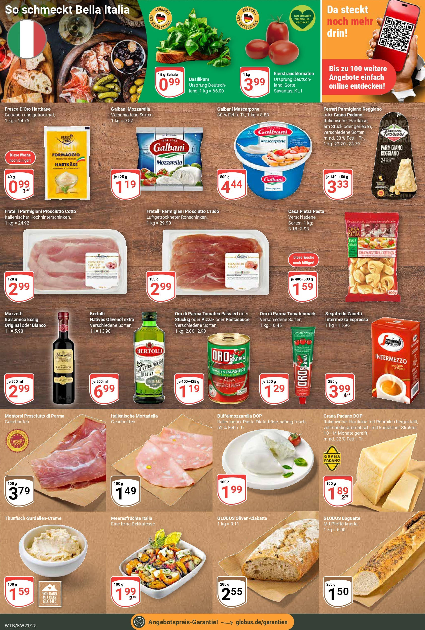 Globus prospekt Wächtersbach (ab 19.05.2025) » Angebote ab Montag | Seite: 15 | Produkte: Mascarpone, Balsamico, Mozzarella, Tomaten Globus prospekt Wächtersbach (ab 19.05.2025) » Angebote online | Seite: 15 | Produkte: Mascarpone, Balsamico, Mozzarella, Tomaten