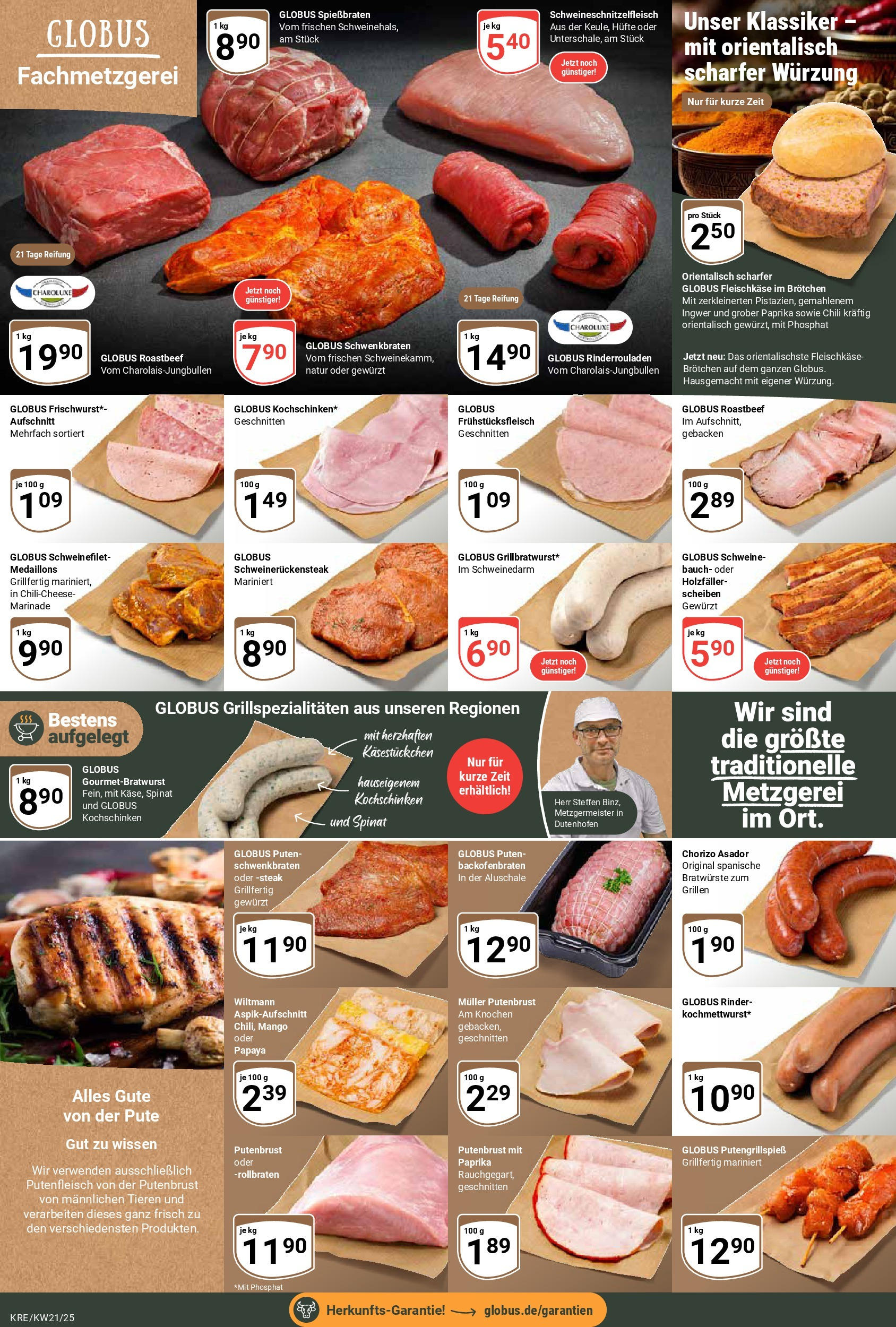 Globus prospekt Krefeld (ab 19.05.2025) » Angebote ab Montag | Seite: 10 | Produkte: Pute, Paprika, Chili, Steak Globus prospekt Krefeld (ab 19.05.2025) » Angebote online | Seite: 10 | Produkte: Pute, Paprika, Chili, Steak