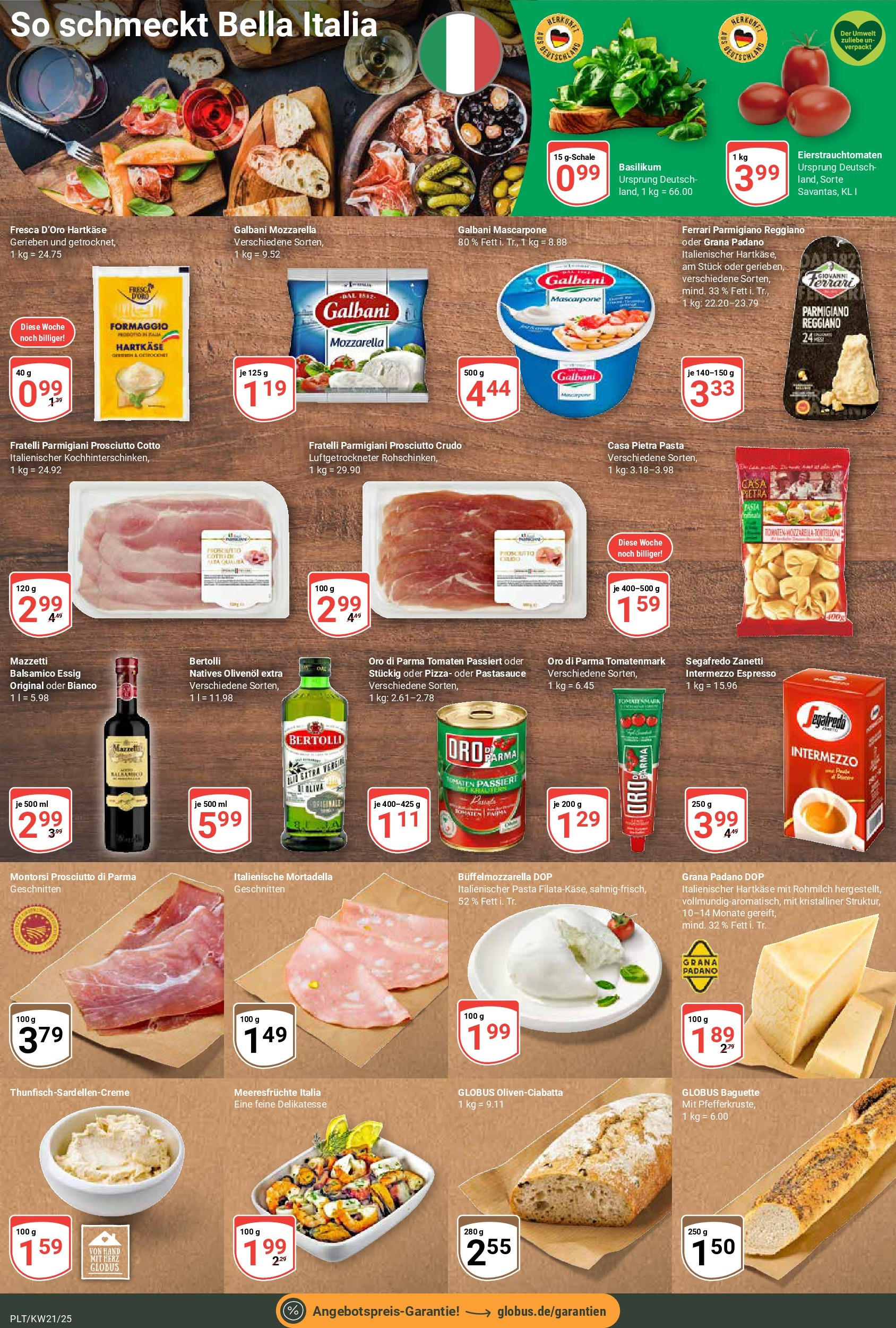 Globus prospekt Plattling (ab 19.05.2025) » Angebote ab Montag | Seite: 17 | Produkte: Mascarpone, Essig, Baguette, Tomaten Globus prospekt Plattling (ab 19.05.2025) » Angebote online | Seite: 17 | Produkte: Mascarpone, Essig, Baguette, Tomaten