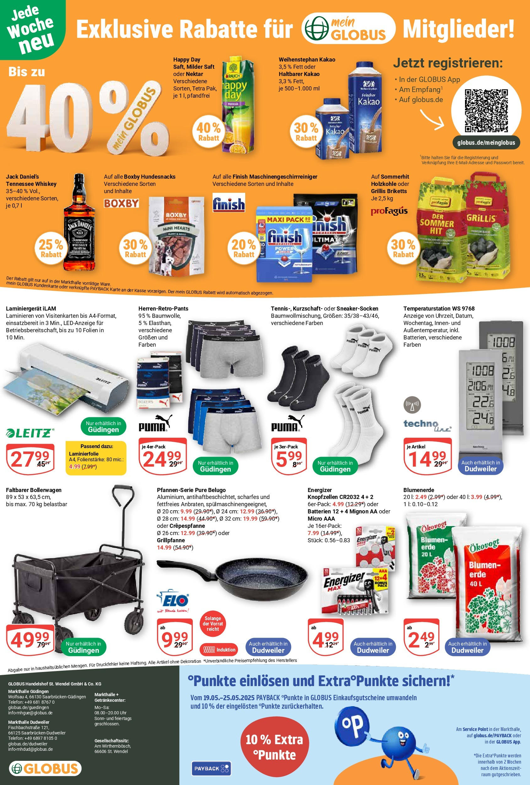 Globus prospekt Saarbrücken-Güdingen (ab 19.05.2025) » Angebote ab Montag | Seite: 27 | Produkte: Laminator, Jack Daniel's, Blumenerde, Saft Globus prospekt Saarbrücken-Güdingen (ab 19.05.2025) » Angebote online | Seite: 27 | Produkte: Laminator, Jack Daniel's, Blumenerde, Saft