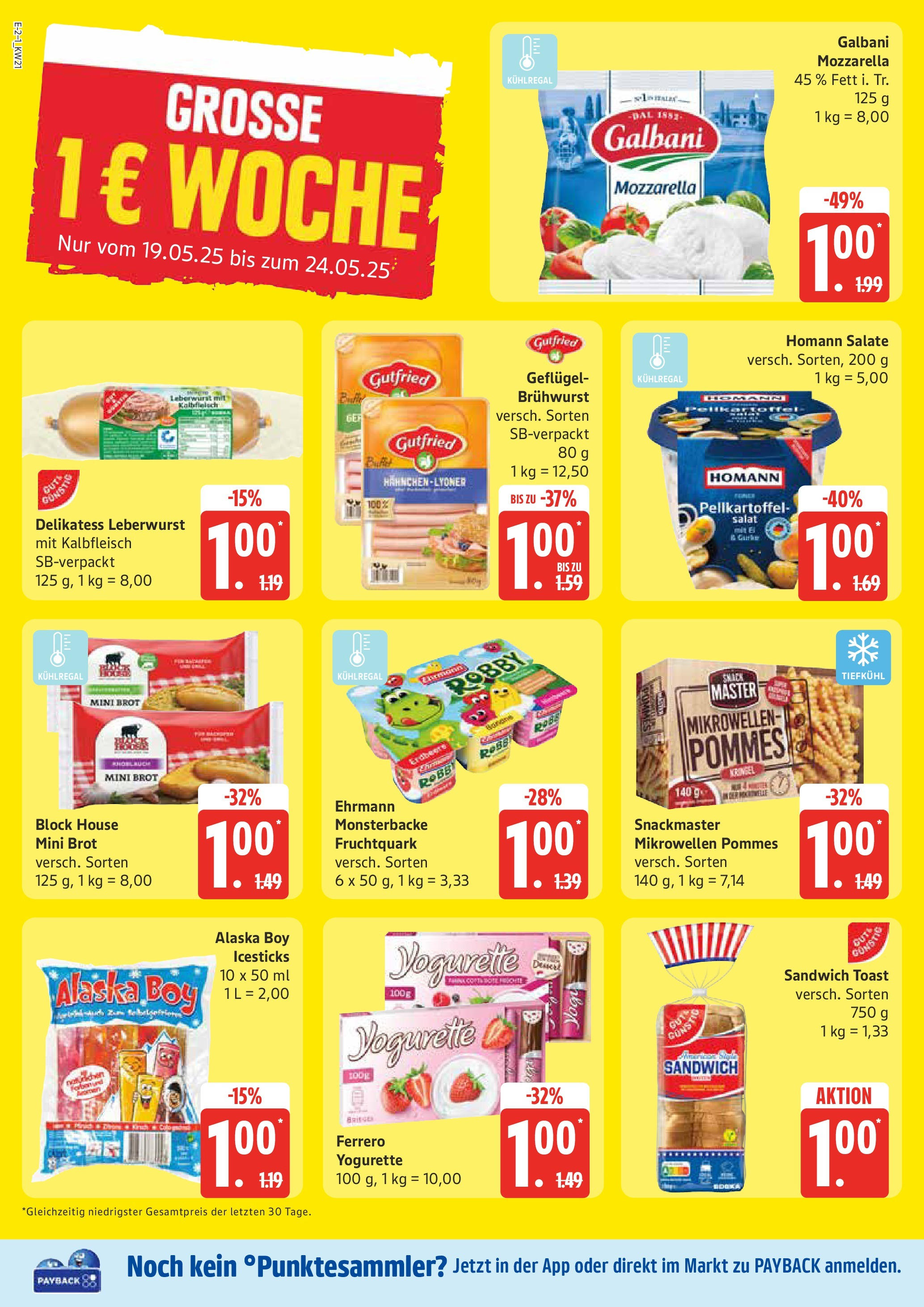 Edeka - EDEKA: Wochenangebote (ab 18.05.2025) » Angebote Online | Seite: 2 | Produkte: Yogurette, Mozzarella, Pommes, Salat Edeka - EDEKA: Wochenangebote (ab 18.05.2025) » Angebote Online | Seite: 2 | Produkte: Yogurette, Mozzarella, Pommes, Salat