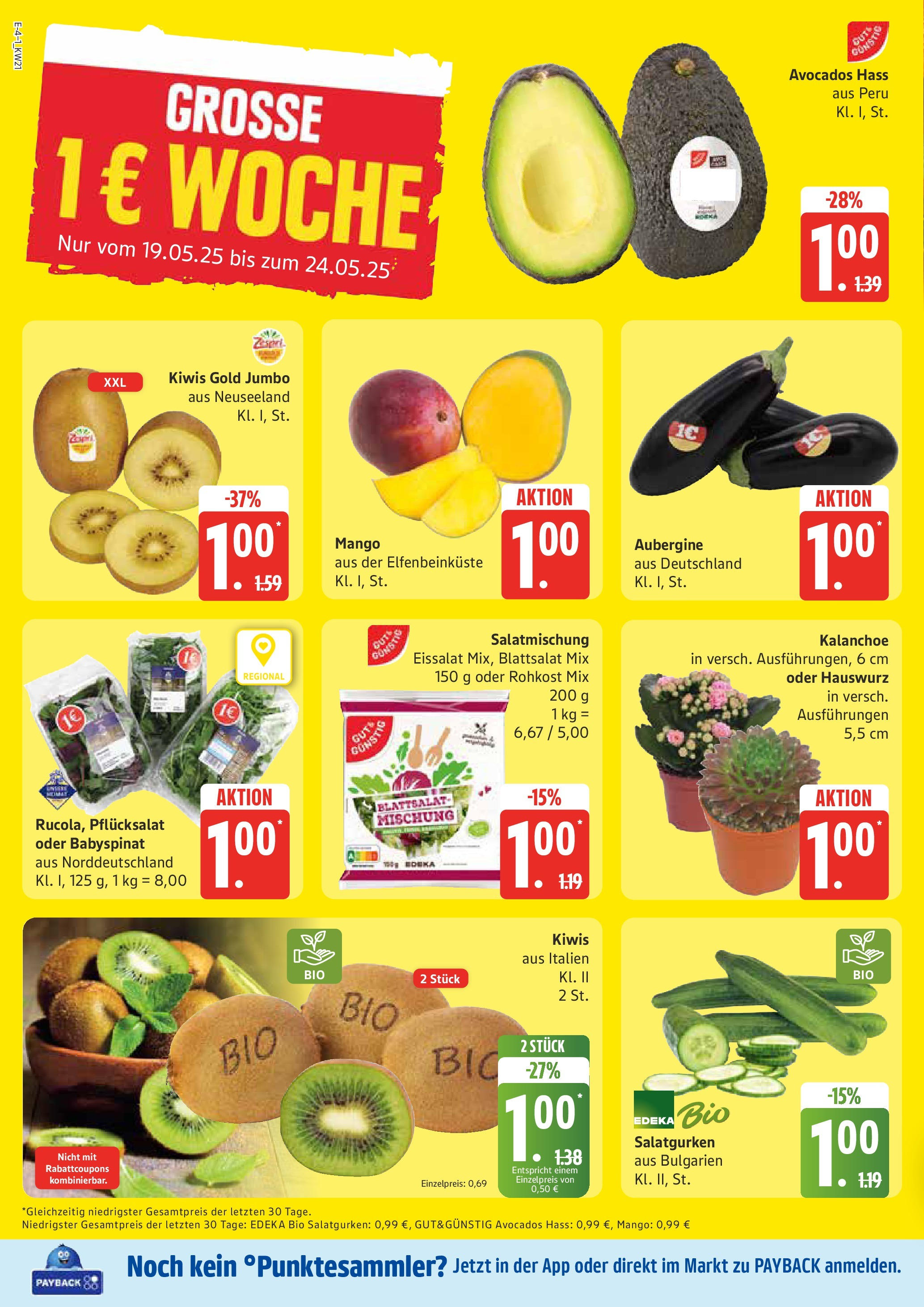 Edeka - EDEKA: Wochenangebote (ab 18.05.2025) » Angebote Online | Seite: 4 | Produkte: Avocado, Eissalat, Mango, Aubergine Edeka - EDEKA: Wochenangebote (ab 18.05.2025) » Angebote Online | Seite: 4 | Produkte: Avocado, Eissalat, Mango, Aubergine