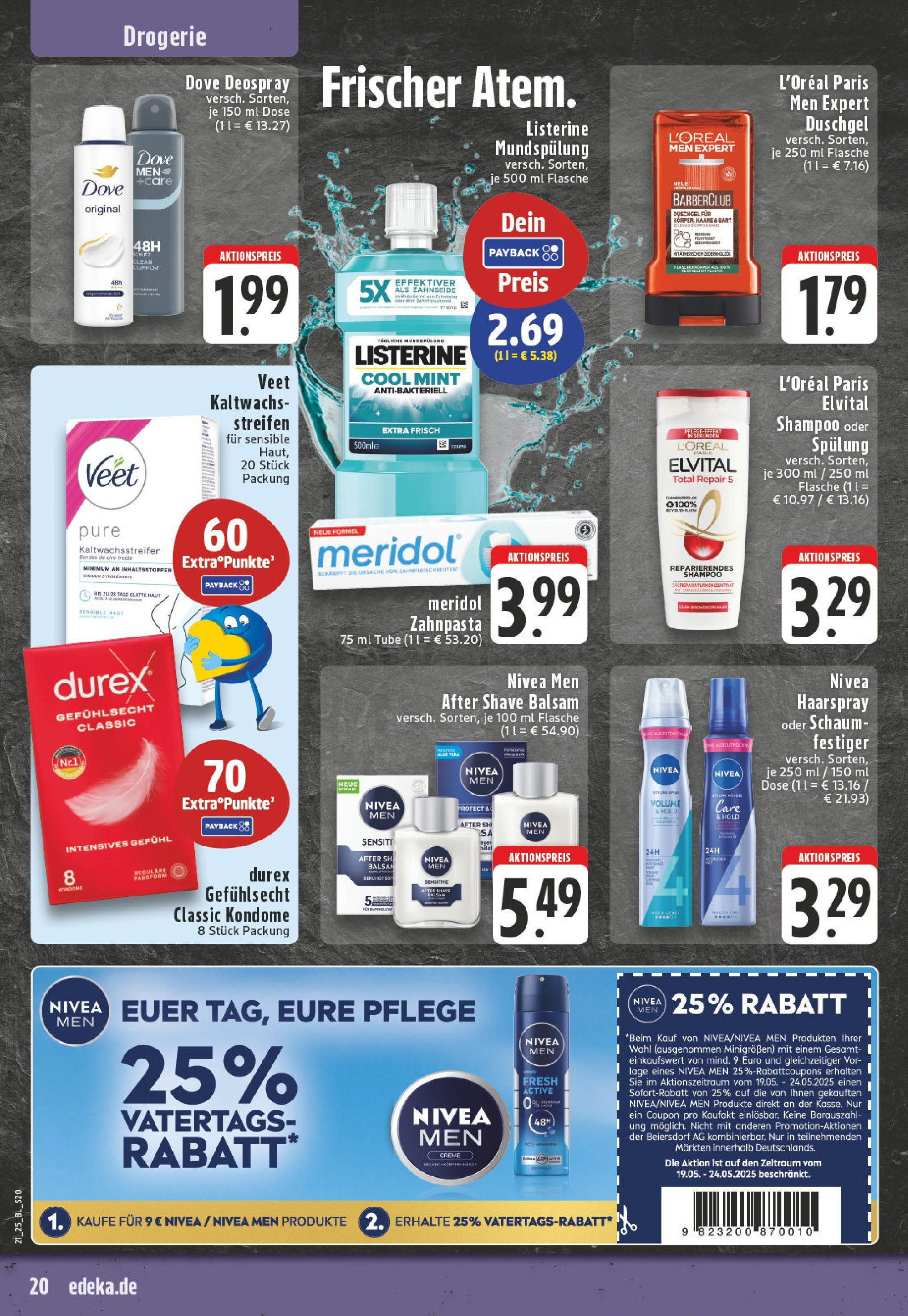 Edeka - Düsseldorf - Bilk (ab 19.05.2025) » Angebote Online | Seite: 20 | Produkte: Duschgel, Deodorant, Zahnpasta, Deospray Edeka - Düsseldorf - Bilk (ab 19.05.2025) » Angebote Online | Seite: 20 | Produkte: Duschgel, Deodorant, Zahnpasta, Deospray