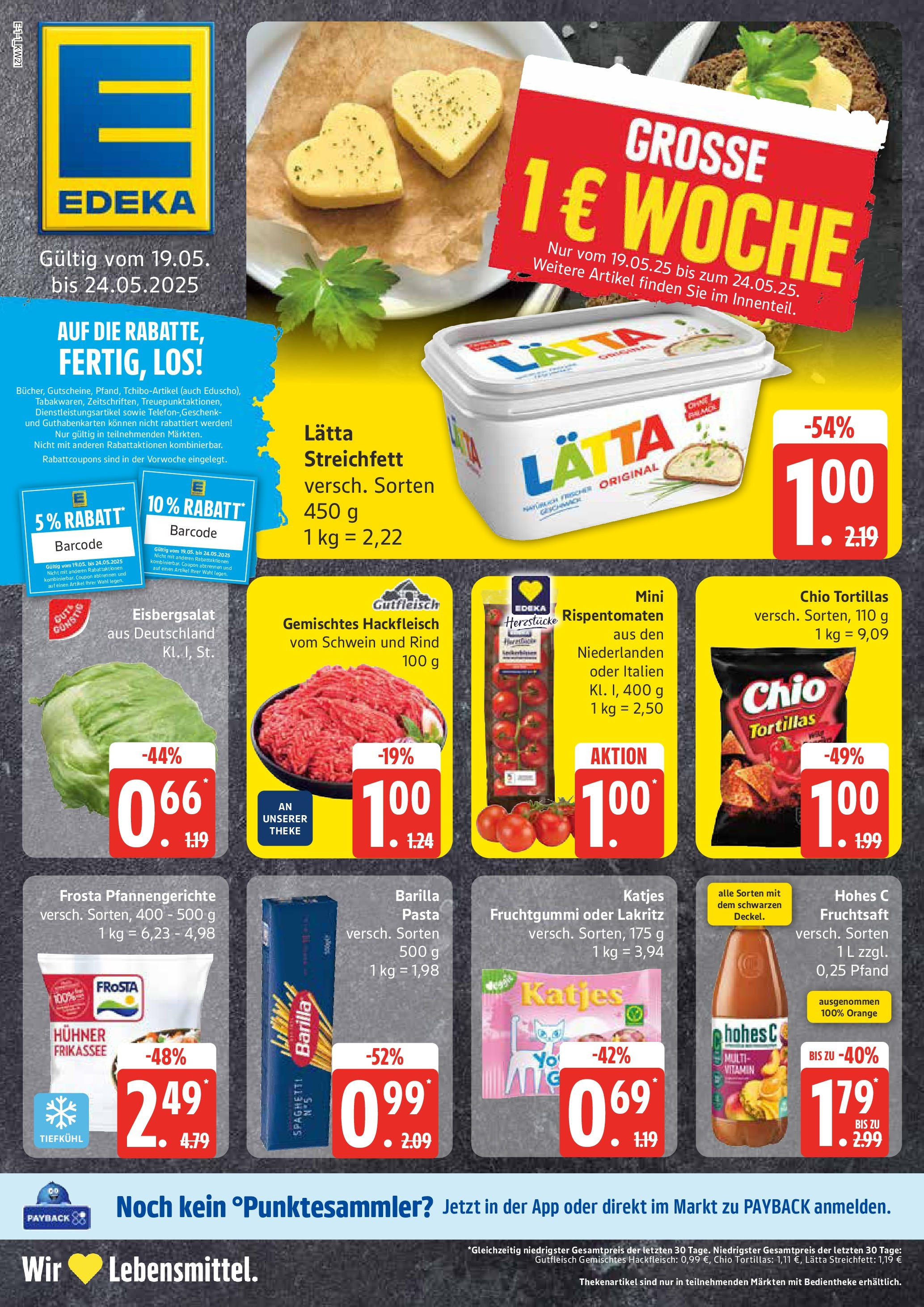 Edeka - EDEKA: Wochenangebote (ab 18.05.2025) » Angebote Online | Seite: 1 | Produkte: Eisbergsalat, Hohes c, Chips, Fruchtsaft Edeka - EDEKA: Wochenangebote (ab 18.05.2025) » Angebote Online | Seite: 1 | Produkte: Eisbergsalat, Hohes c, Chips, Fruchtsaft