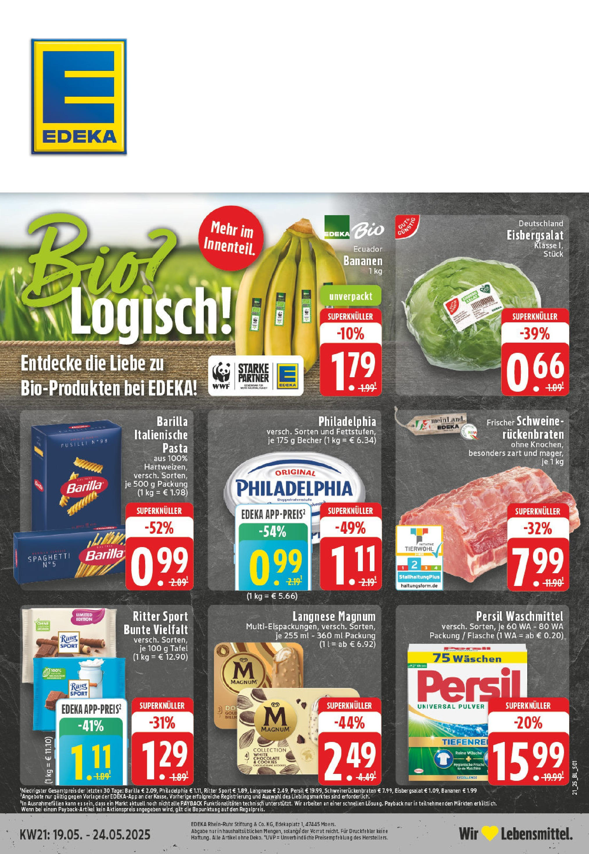 EDEKA Prospekt ab 18.05.2025 - EDEKA: Wochenangebote Online Vorschau von dem Prospekt des Geschäftes Edeka, gültig ab dem 18.05.2025