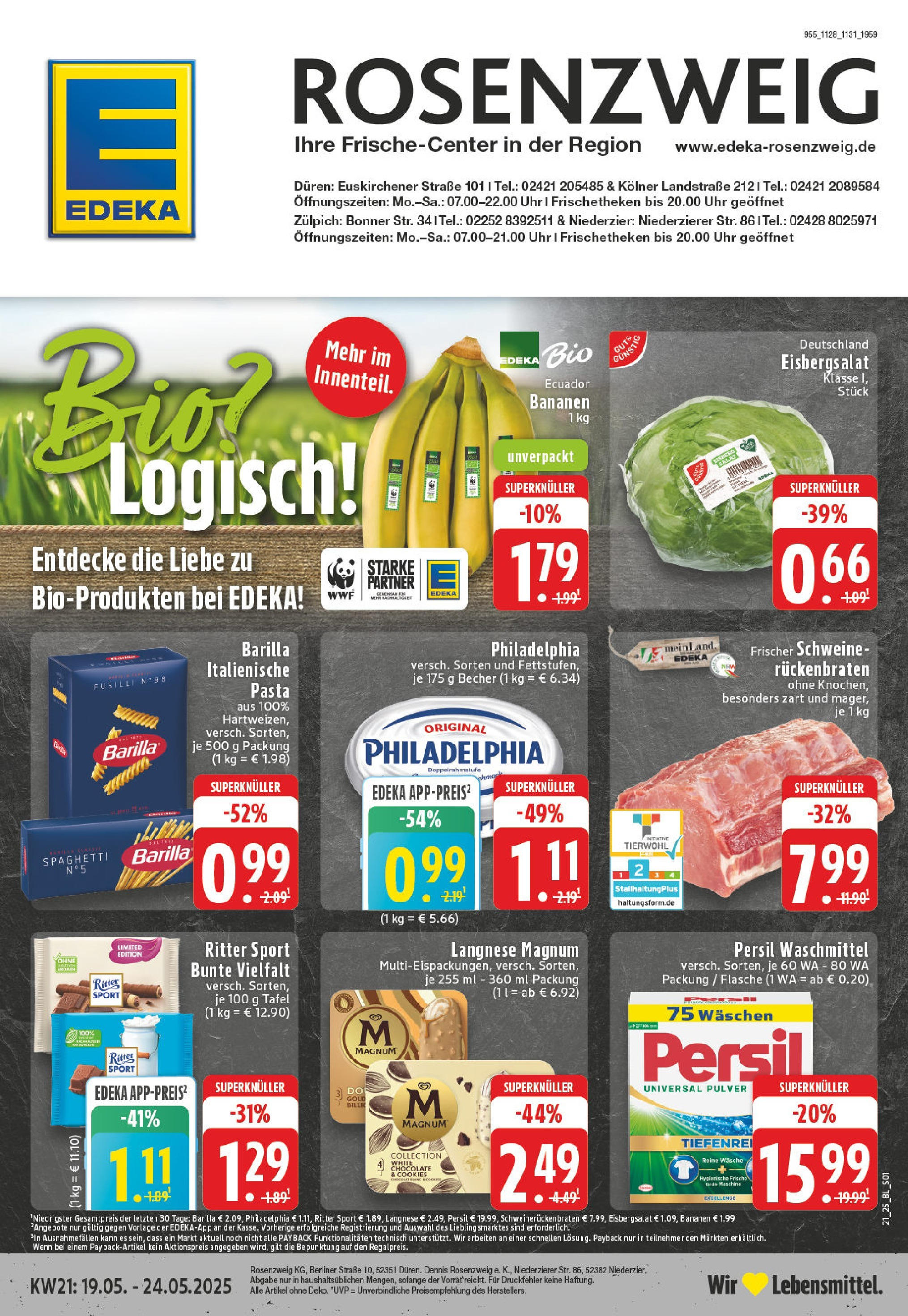EDEKA Prospekt ab 18.05.2025 - EDEKA: Wochenangebote Online Vorschau von dem Prospekt des Geschäftes Edeka, gültig ab dem 18.05.2025