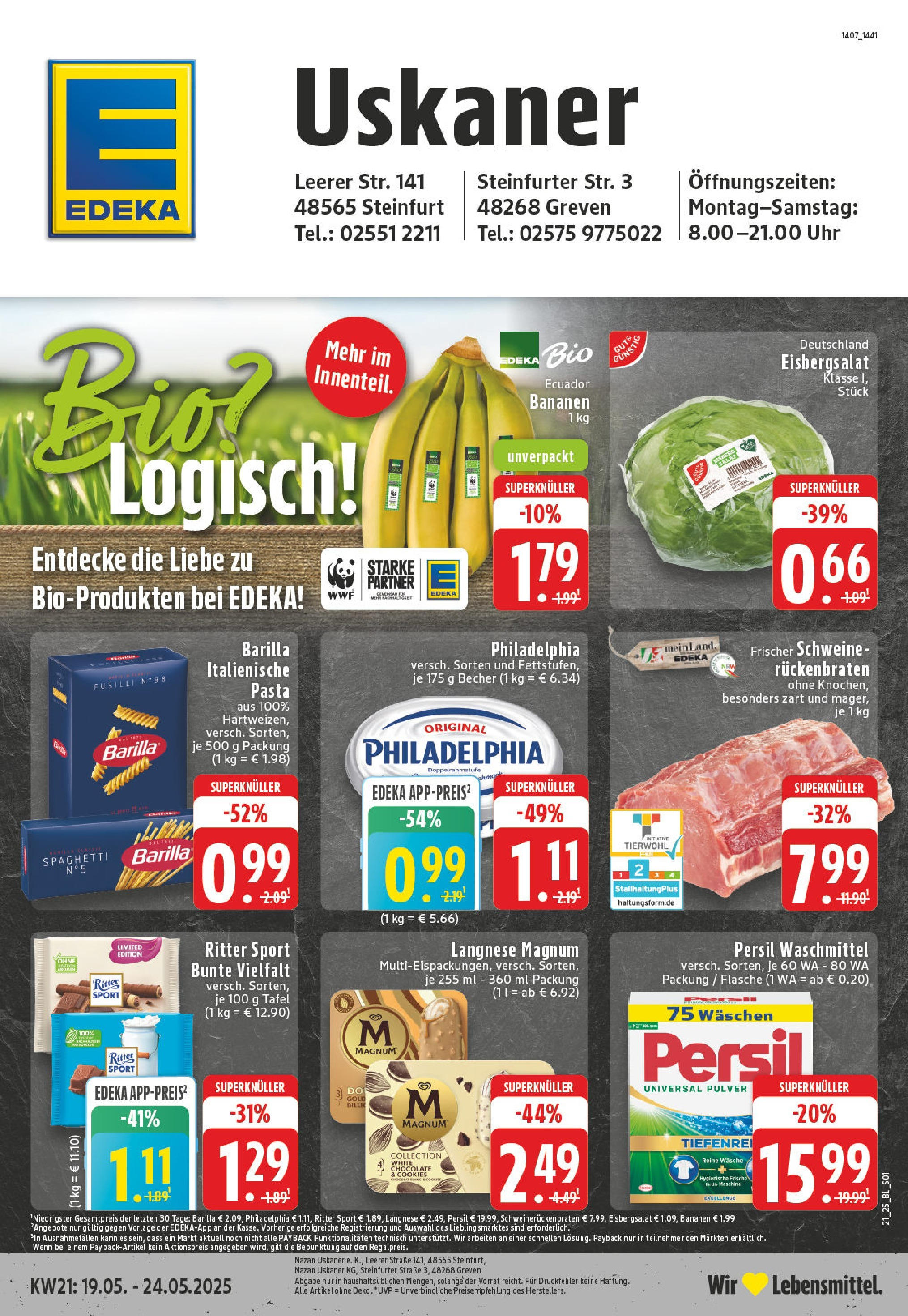 EDEKA Prospekt ab 18.05.2025 - EDEKA: Wochenangebote Online Vorschau von dem Prospekt des Geschäftes Edeka, gültig ab dem 18.05.2025