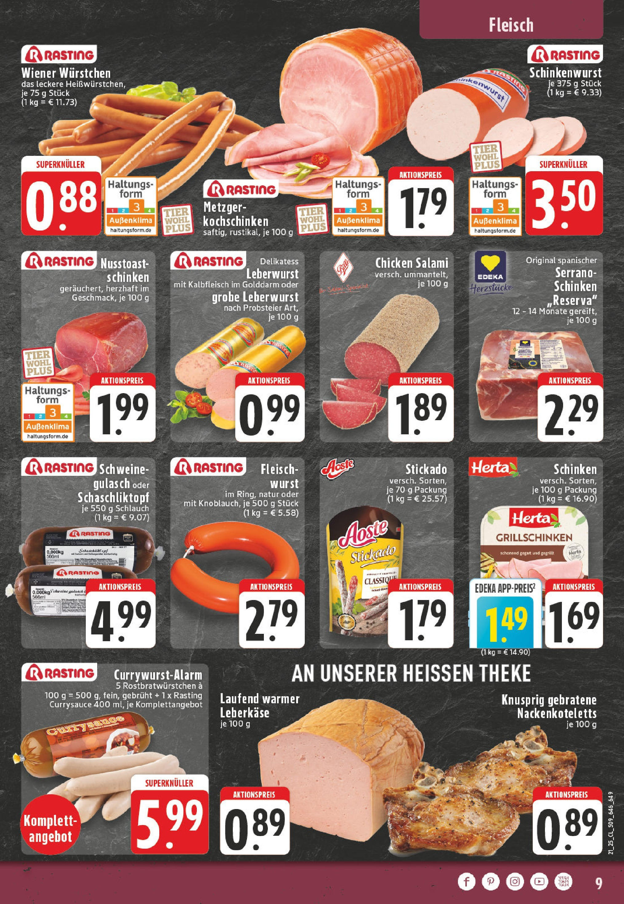 Edeka - Düsseldorf - Bilk (ab 19.05.2025) » Angebote Online | Seite: 9 | Produkte: Theke, Wurst, Salami, Schinken Edeka - Düsseldorf - Bilk (ab 19.05.2025) » Angebote Online | Seite: 9 | Produkte: Theke, Wurst, Salami, Schinken