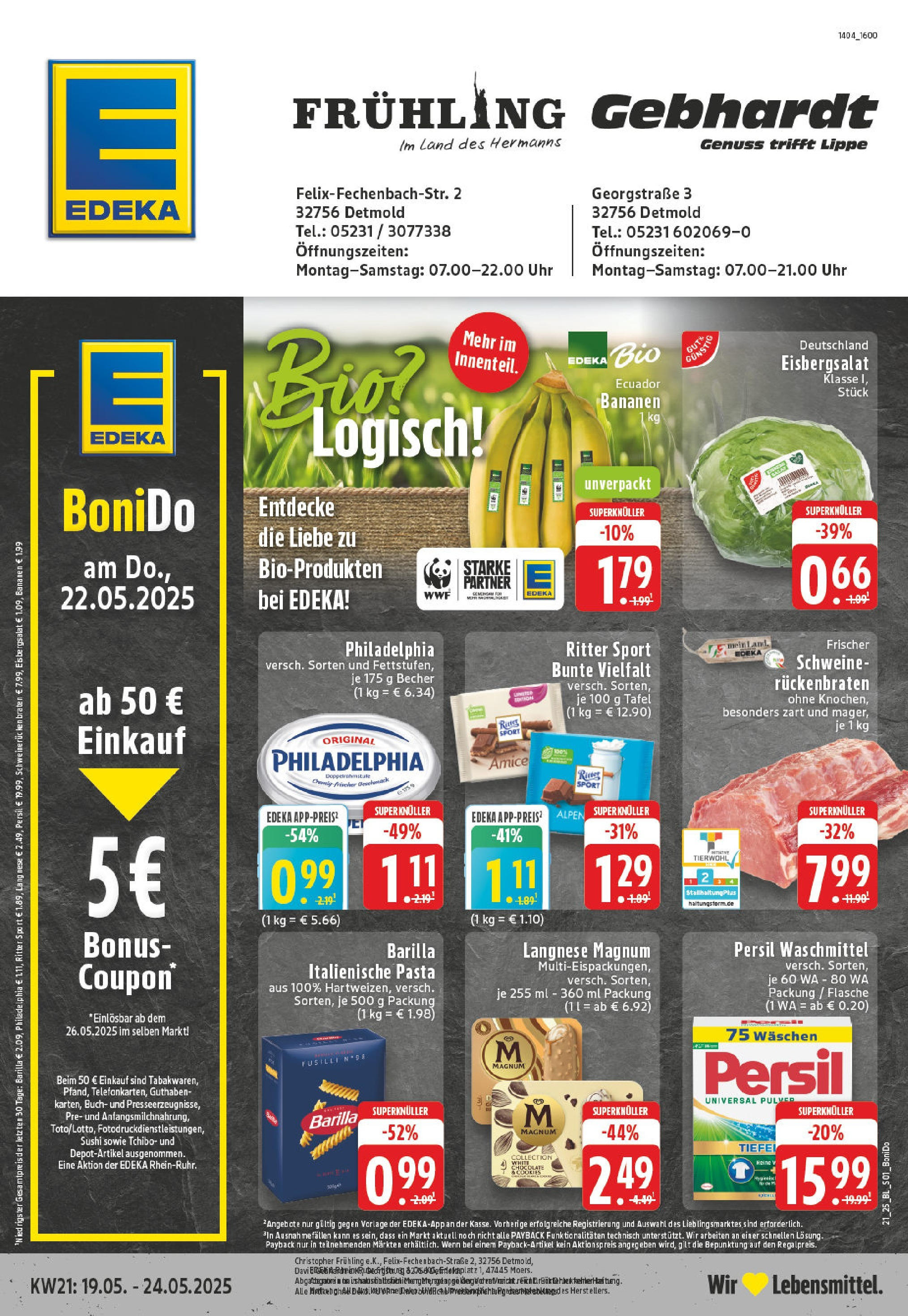 EDEKA Prospekt ab 18.05.2025 - EDEKA: Wochenangebote Online Vorschau von dem Prospekt des Geschäftes Edeka, gültig ab dem 18.05.2025