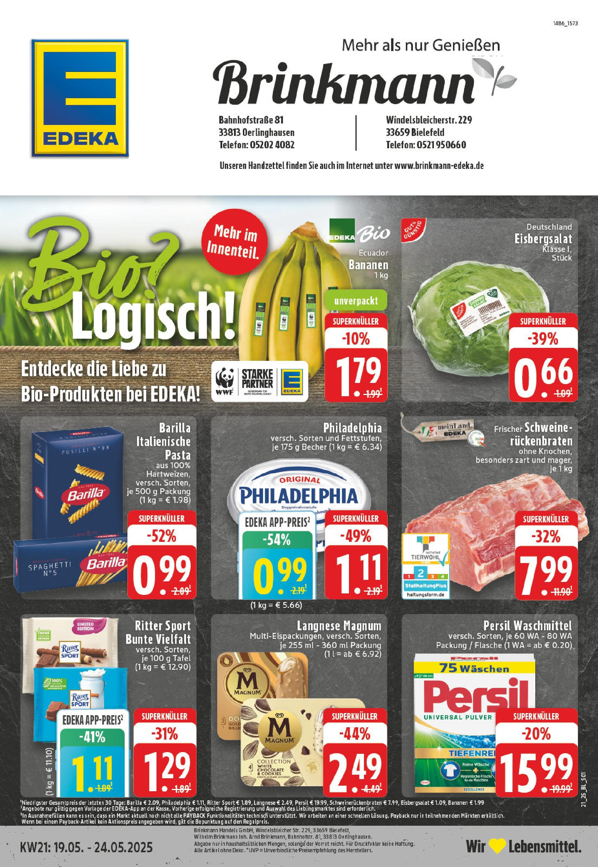 EDEKA Prospekt ab 18.05.2025 - EDEKA: Wochenangebote Online Vorschau von dem Prospekt des Geschäftes Edeka, gültig ab dem 18.05.2025