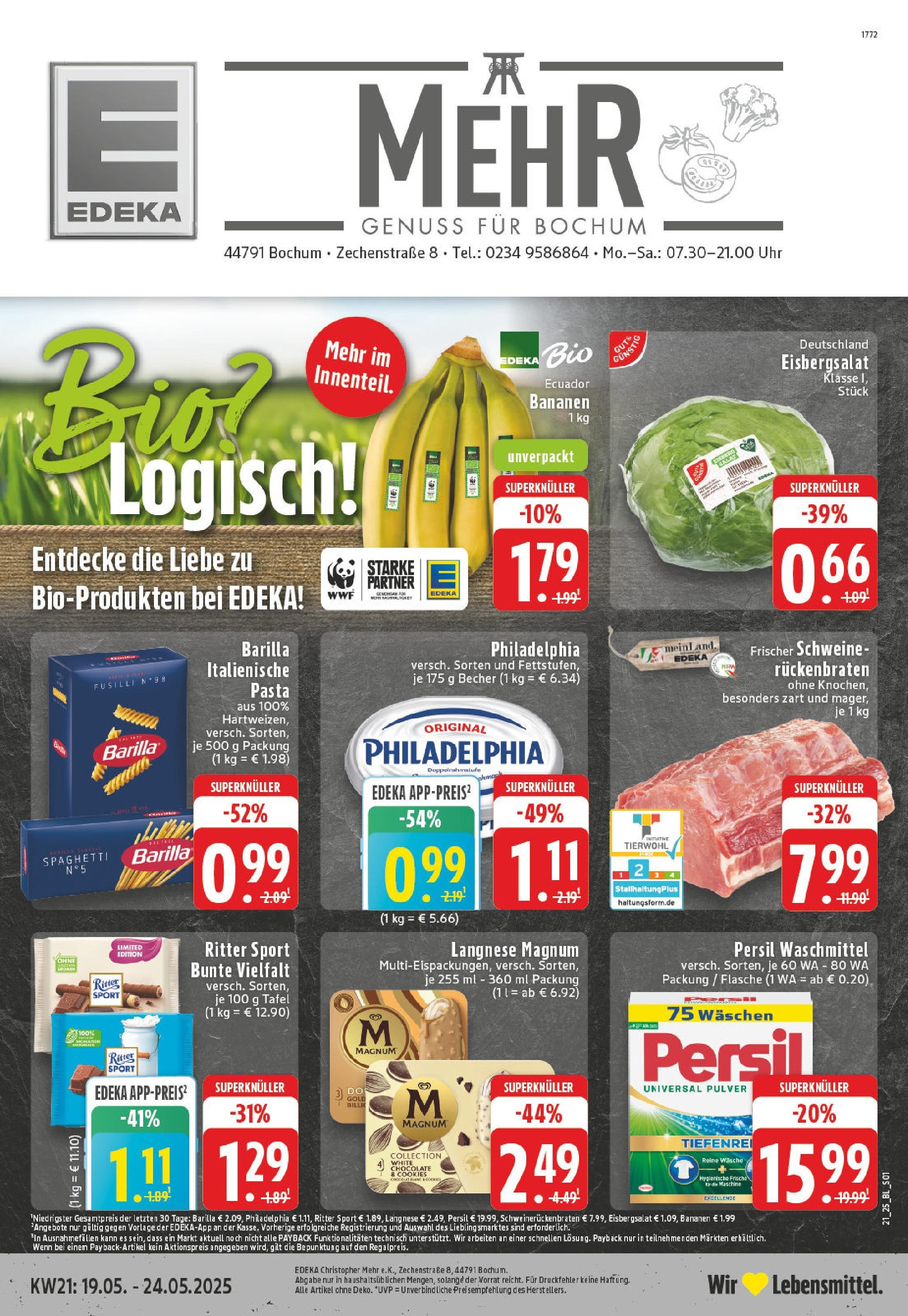 EDEKA Prospekt ab 18.05.2025 - EDEKA: Wochenangebote Online Vorschau von dem Prospekt des Geschäftes Edeka, gültig ab dem 18.05.2025