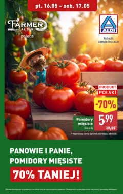 Pogląd oferty "Aldi Gazetka - Promocja Pomidory" - ważna od 16.05.2025