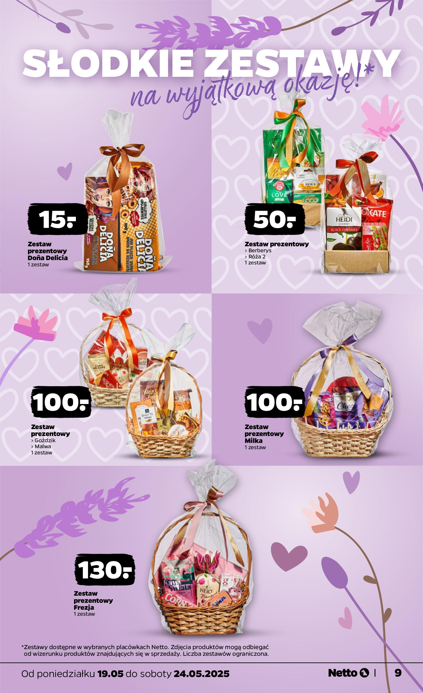 Netto - NETTO T21A ważne do 24.05 od 18.05.2025 | Promocje | Strona: 9 | Produkty: Goździk, Milka Netto - NETTO T21A ważne do 24.05 od 18.05.2025 - Aktualne promocje | Strona: 9 | Produkty: Goździk, Milka