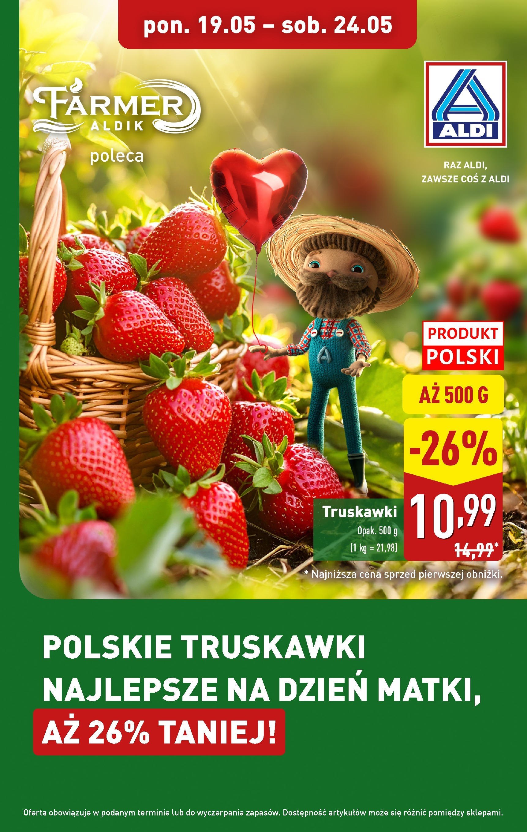 Aldi Promocja truskawki od 19.05.2025 - Nowa Gazetka - Numer strony 1