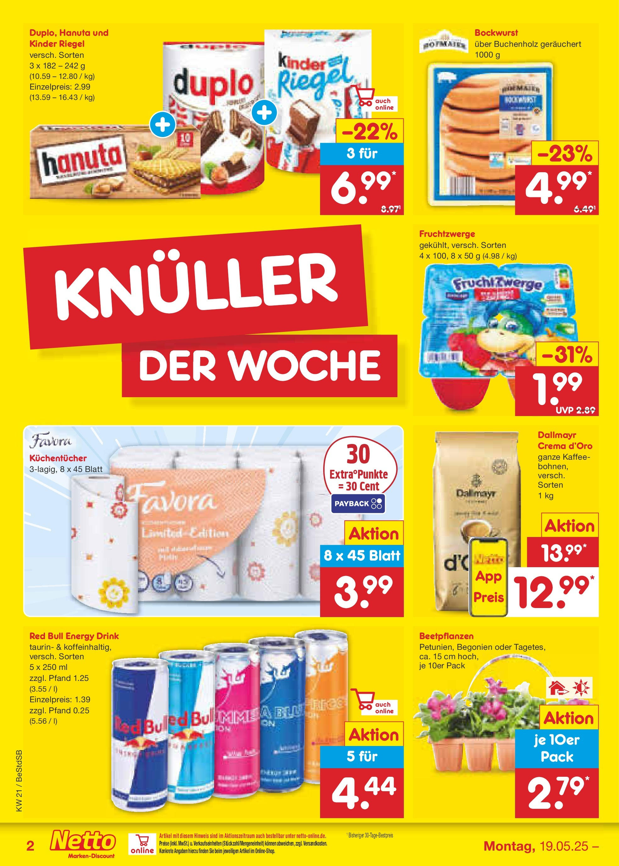 Netto Marken-Discount - Netto: Wochenangebote (ab 18.05.2025) » Angebote | Seite: 2 | Produkte: Red bull, Energy, Fruchtzwerge, Dallmayr Netto Marken-Discount - Netto: Wochenangebote (ab 18.05.2025) » Angebote | Seite: 2 | Produkte: Red bull, Energy, Fruchtzwerge, Dallmayr