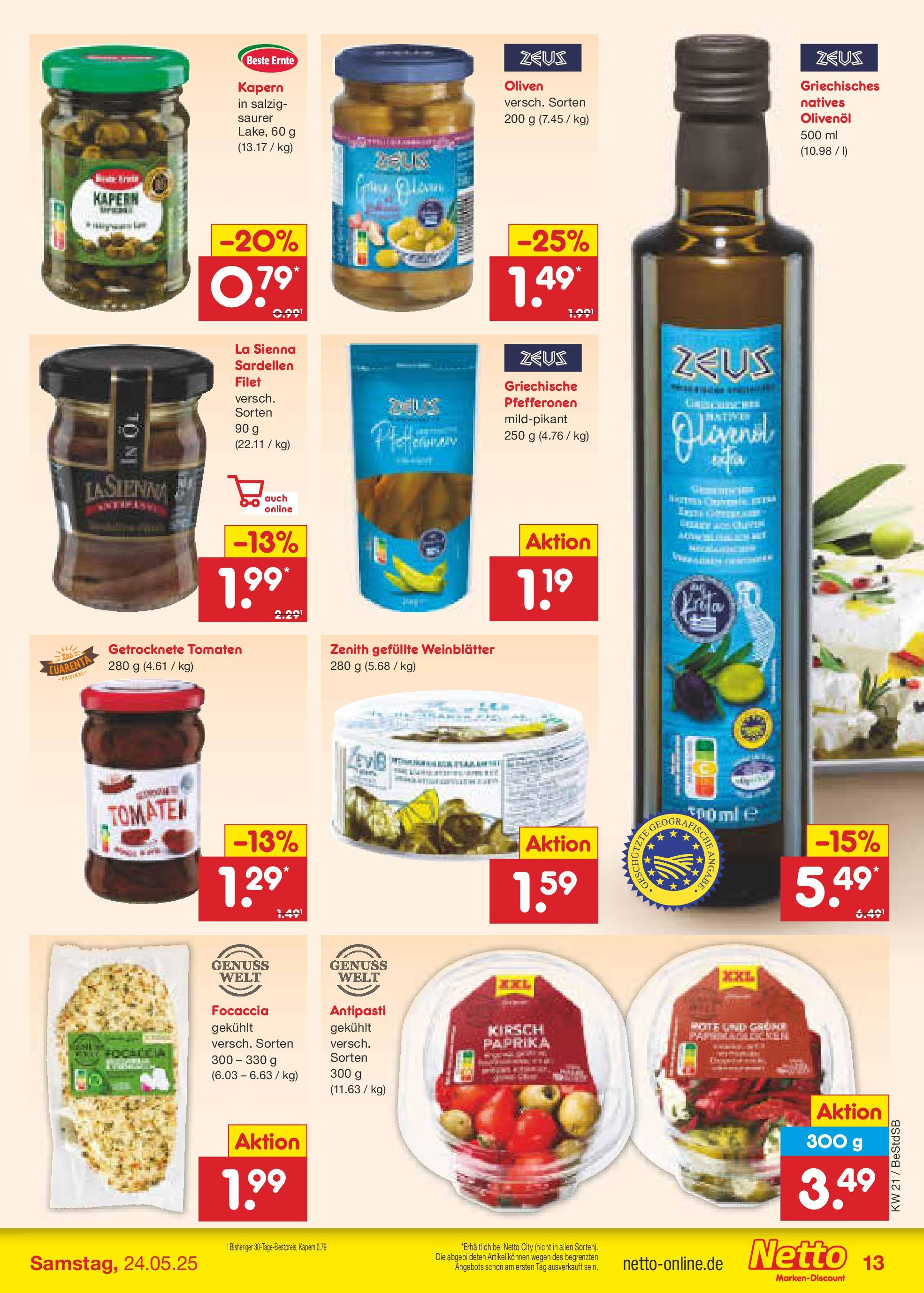 Netto Marken-Discount - Netto: Wochenangebote (ab 18.05.2025) » Angebote | Seite: 17 | Produkte: Olivenol, Tomaten, Paprika Netto Marken-Discount - Netto: Wochenangebote (ab 18.05.2025) » Angebote | Seite: 17 | Produkte: Olivenol, Tomaten, Paprika