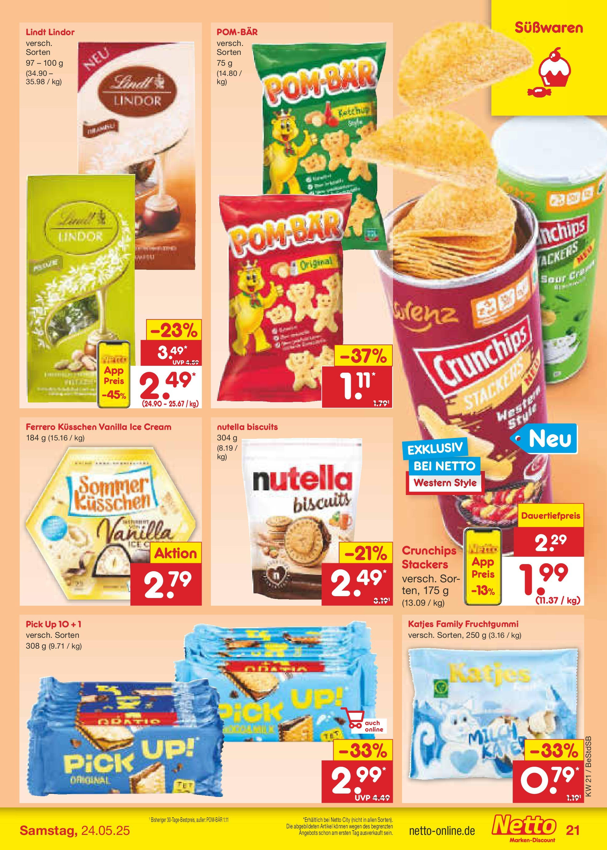 Netto Marken-Discount - Netto: Wochenangebote (ab 18.05.2025) » Angebote | Seite: 31 | Produkte: Katjes, POM-BÄR, Nutella, Lindt Netto Marken-Discount - Netto: Wochenangebote (ab 18.05.2025) » Angebote | Seite: 31 | Produkte: Katjes, POM-BÄR, Nutella, Lindt