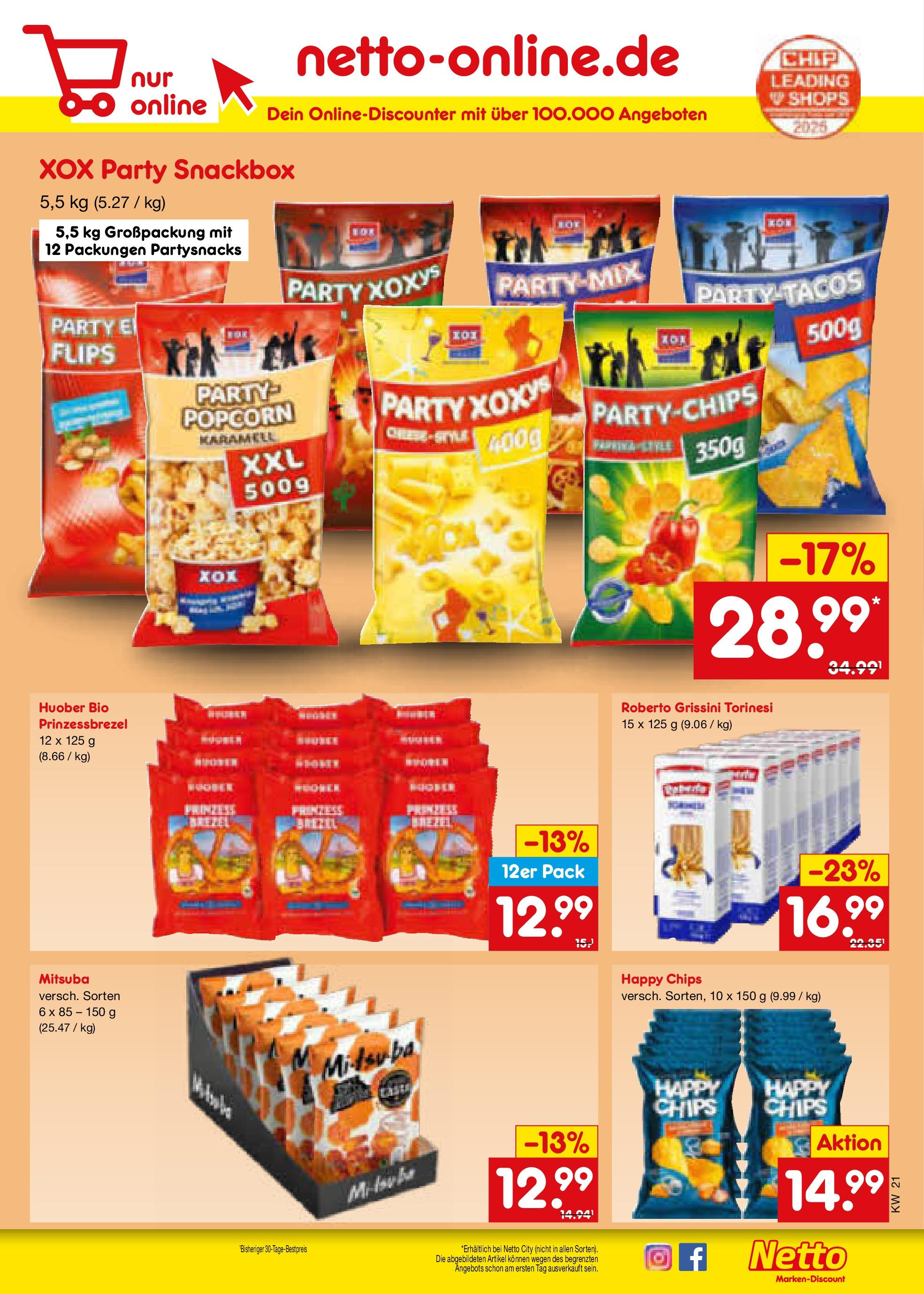 Netto Marken-Discount - Netto: Wochenangebote (ab 18.05.2025) » Angebote | Seite: 33 | Produkte: Chips Netto Marken-Discount - Netto: Wochenangebote (ab 18.05.2025) » Angebote | Seite: 33 | Produkte: Chips