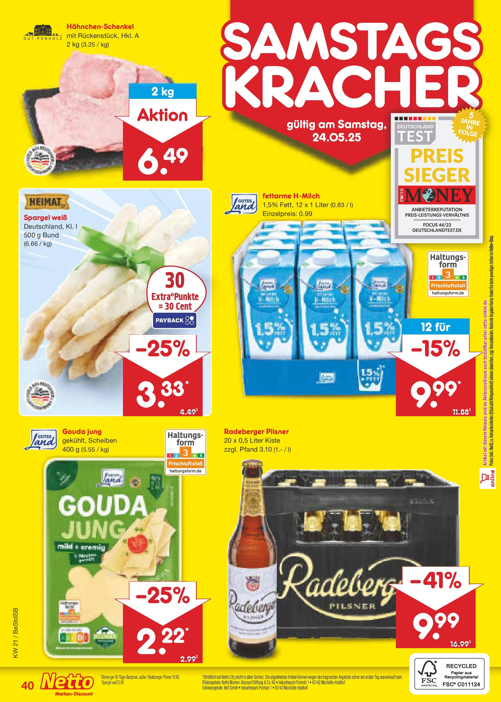 Netto Marken-Discount - Netto: Wochenangebote (ab 18.05.2025) » Angebote | Seite: 62 | Produkte: Hahnchenschenkel, Gouda, Spargel, Radeberger pilsner Netto Marken-Discount - Netto: Wochenangebote (ab 18.05.2025) » Angebote | Seite: 62 | Produkte: Hahnchenschenkel, Gouda, Spargel, Radeberger pilsner