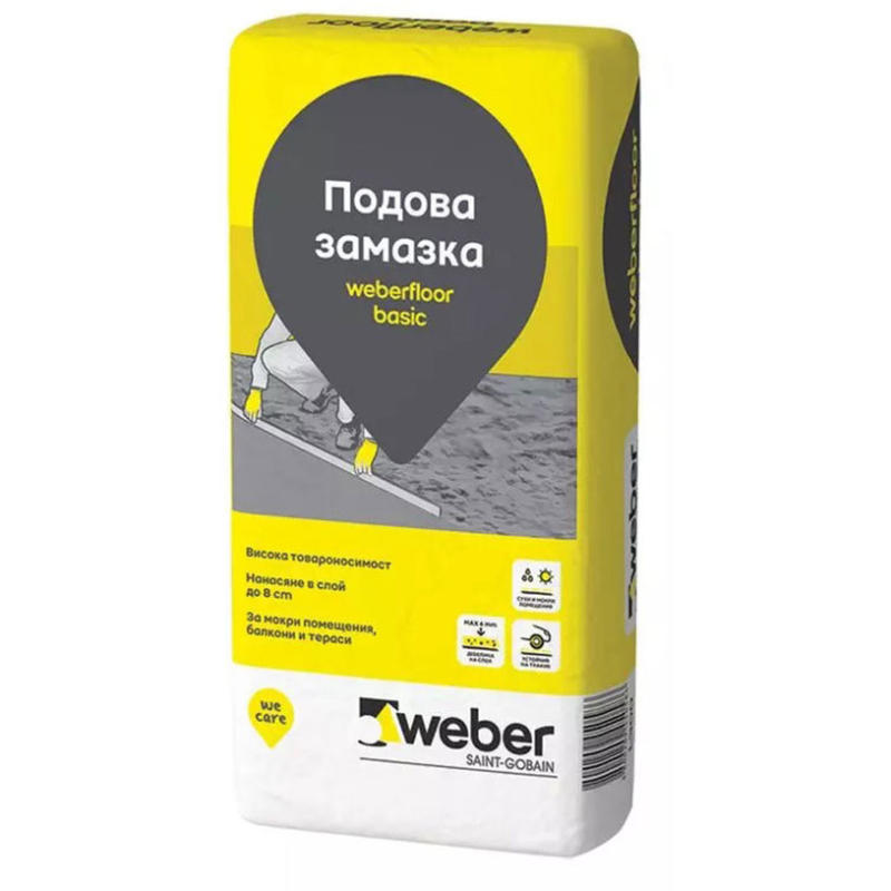 ЦИМЕНТОВА ПОДОВА ЗАМАЗКА WEBER FLOOR BASIC