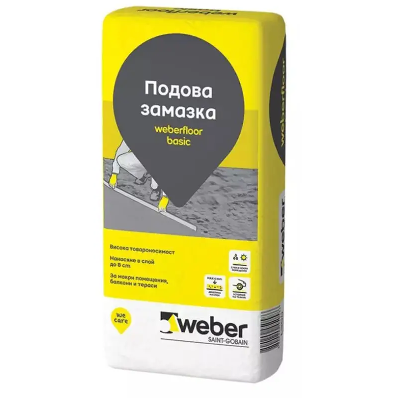 ЦИМЕНТОВА ПОДОВА ЗАМАЗКА WEBER FLOOR BASIC