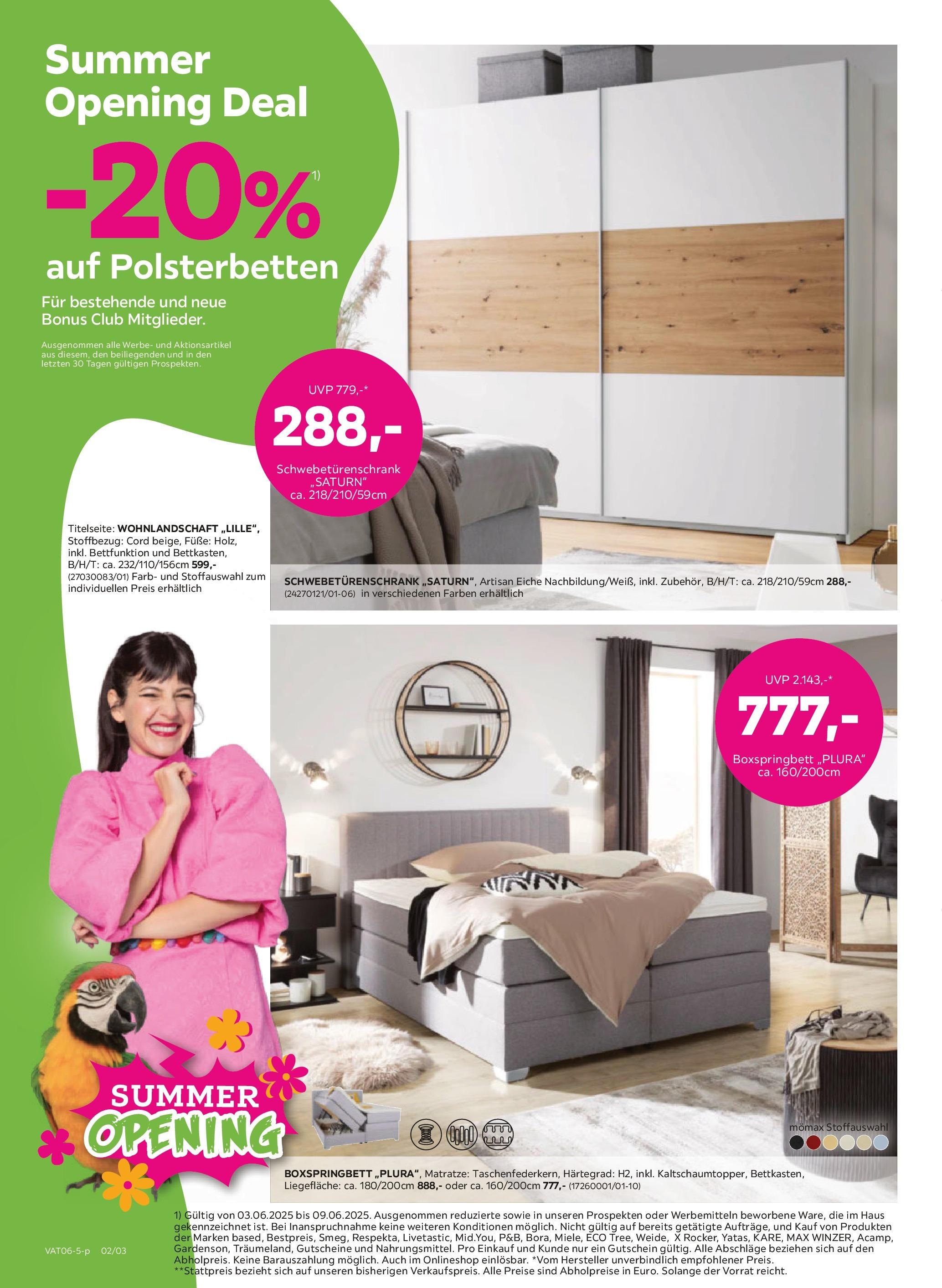 Mömax Prospekt aktuell von 03.06.2025 - Aktuelle Angebote | Seite: 2 | Produkte: Matratze