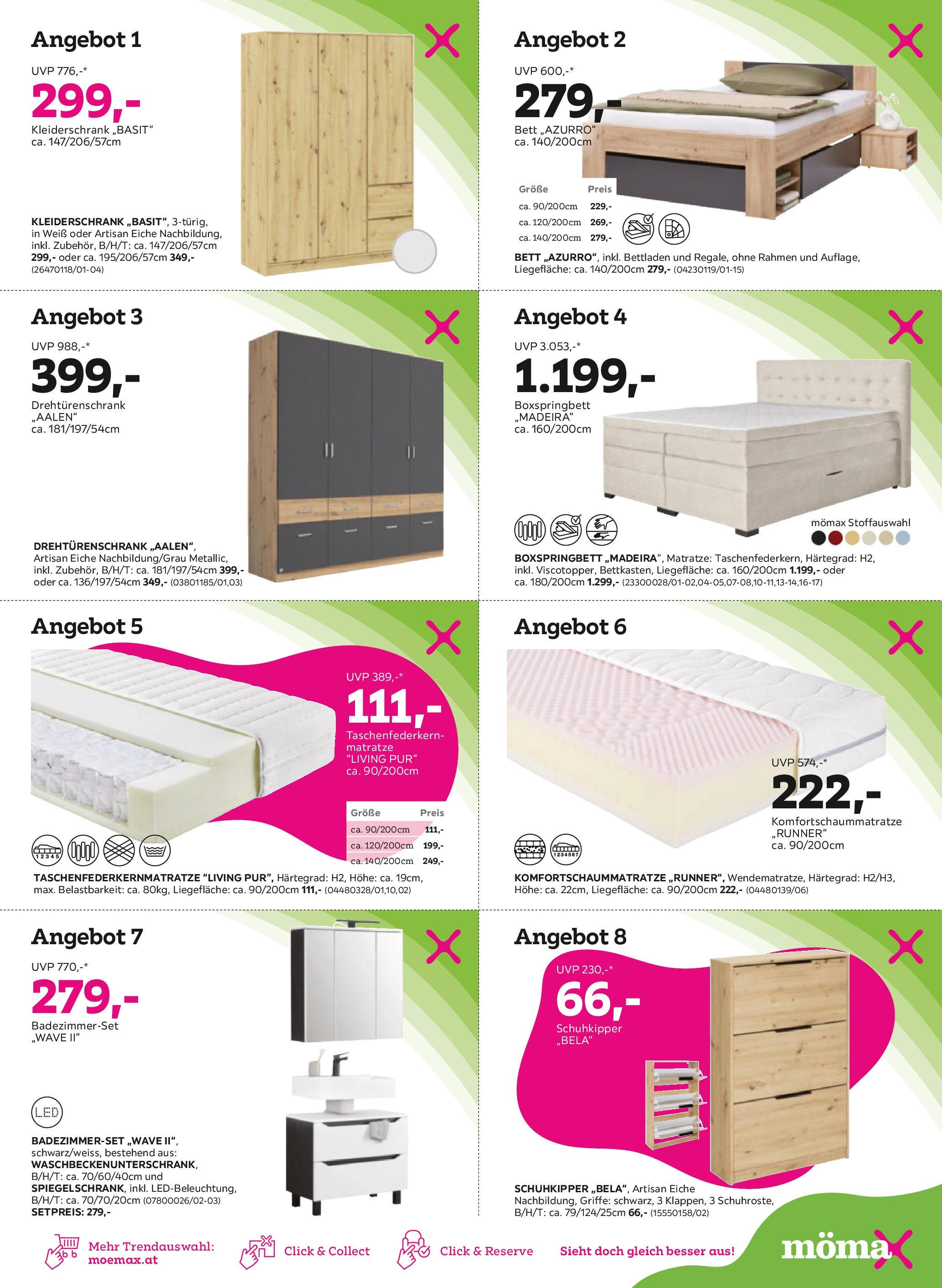 Mömax Prospekt aktuell von 03.06.2025 - Aktuelle Angebote | Seite: 3 | Produkte: Bett, Matratze, Kleiderschrank